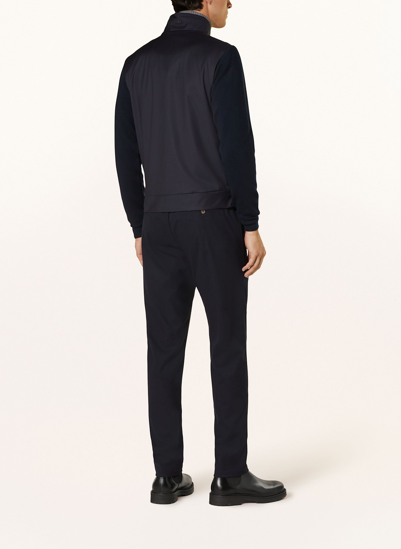 PAUL & SHARK Bomber jacket in mixed materials, Color: DARK BLUE (Image 3)