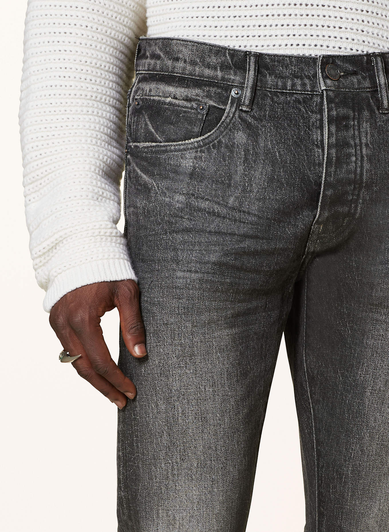 PURPLE BRAND Coated Jeans Skinny Fit: BLACK