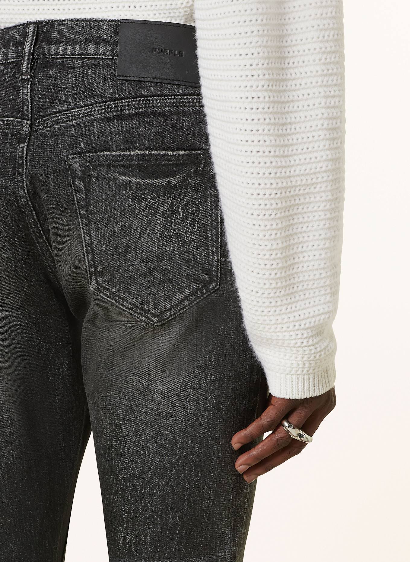 PURPLE BRAND Coated Jeans Skinny Fit: BLACK