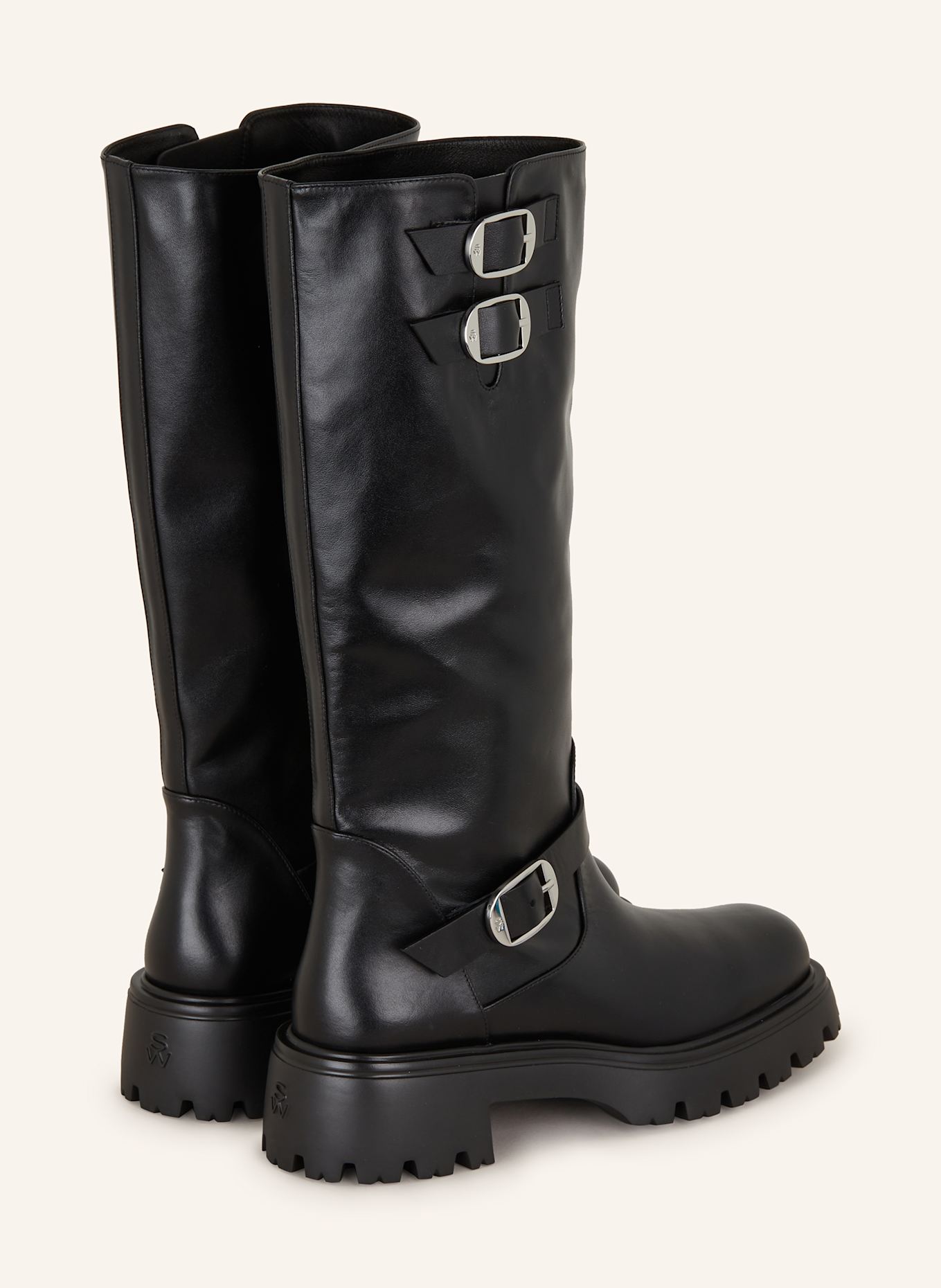 STUART WEITZMAN EMERSON boots: BLACK