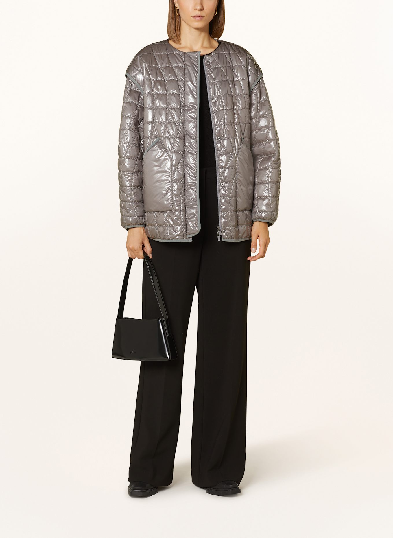 HERNO LAMINAR Daunenjacke mit abnehmbaren Ärmeln: GRAU