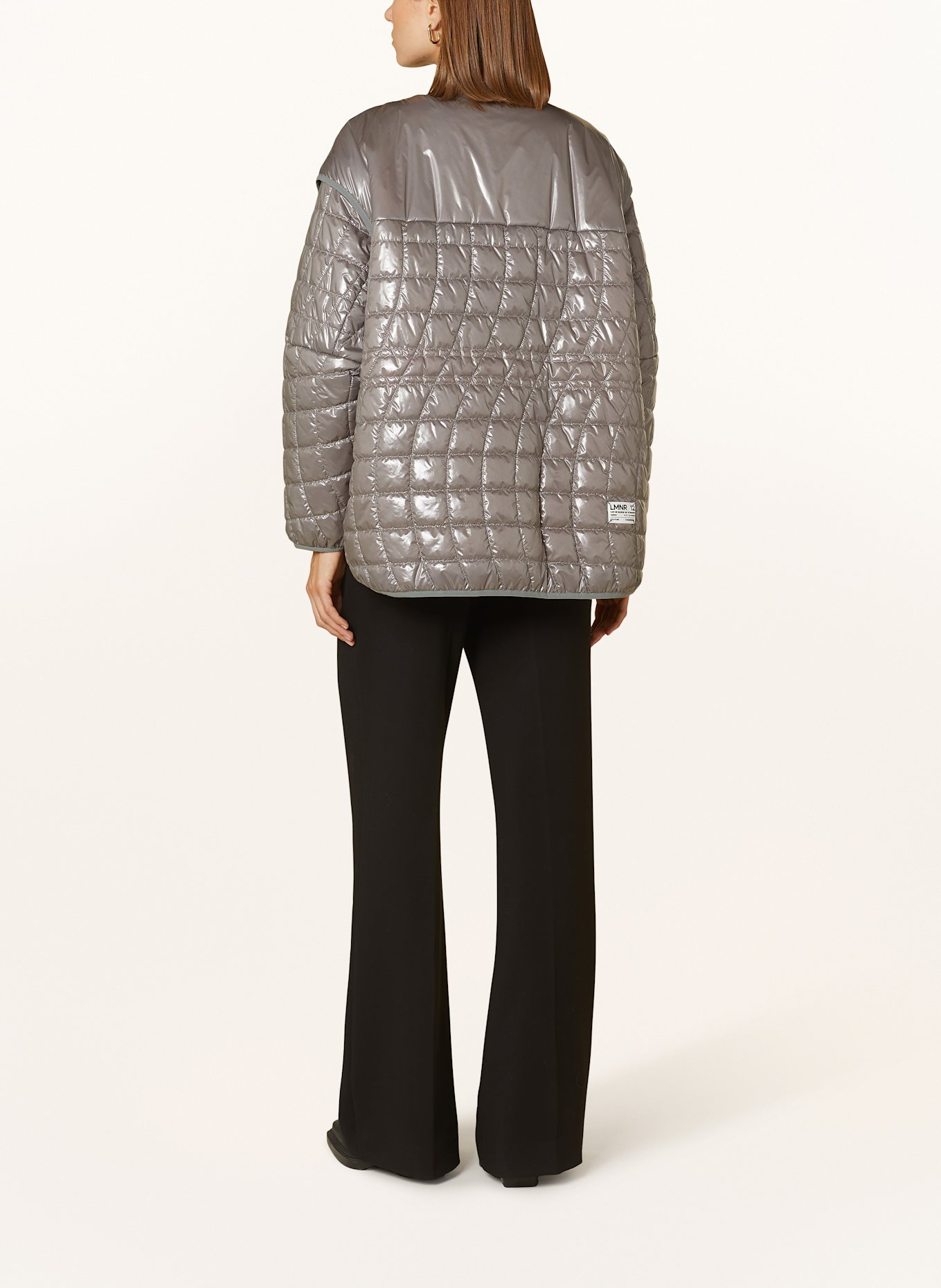 HERNO LAMINAR Daunenjacke mit abnehmbaren Ärmeln: GRAU