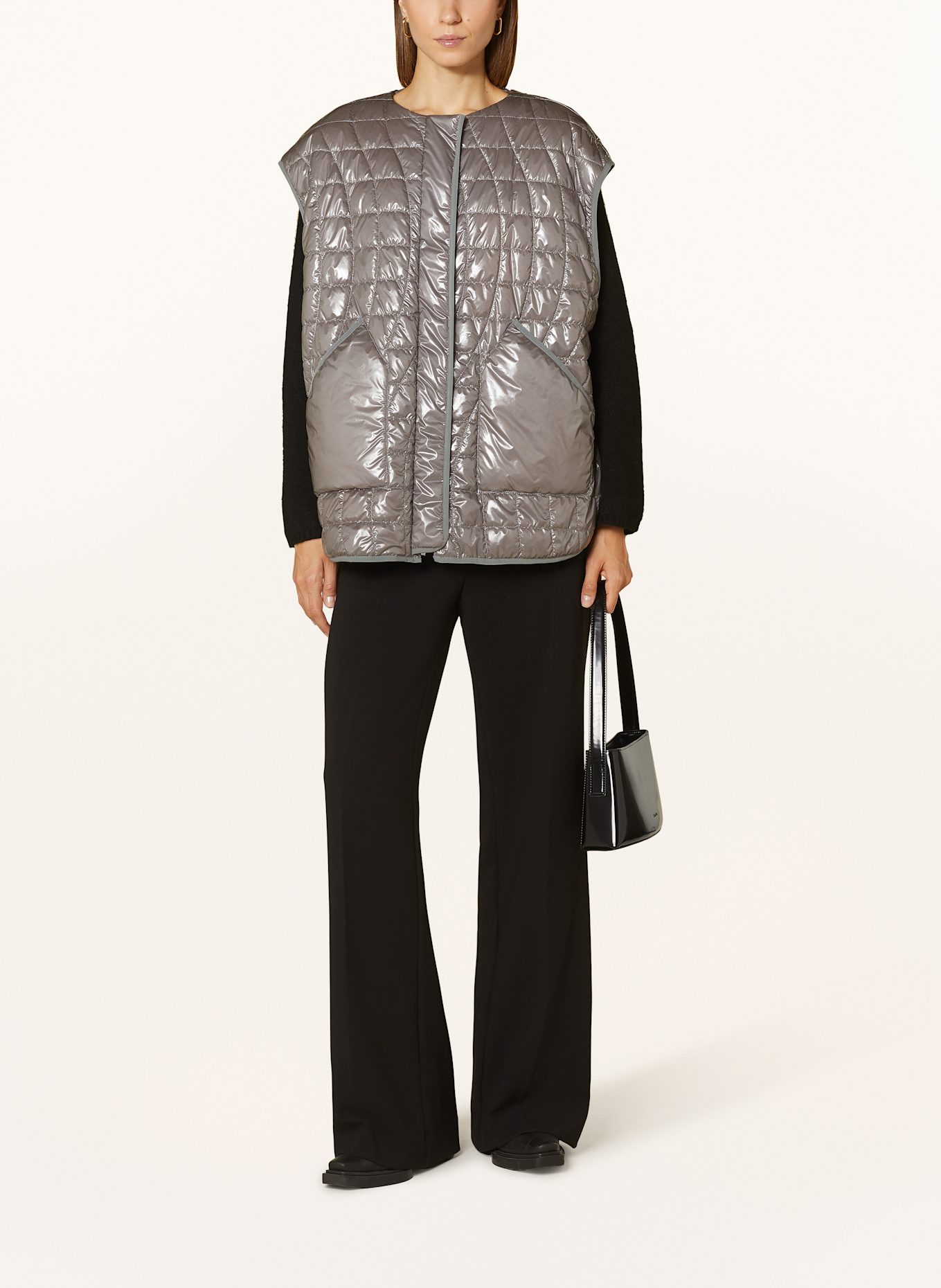 HERNO LAMINAR Daunenjacke mit abnehmbaren Ärmeln: GRAU