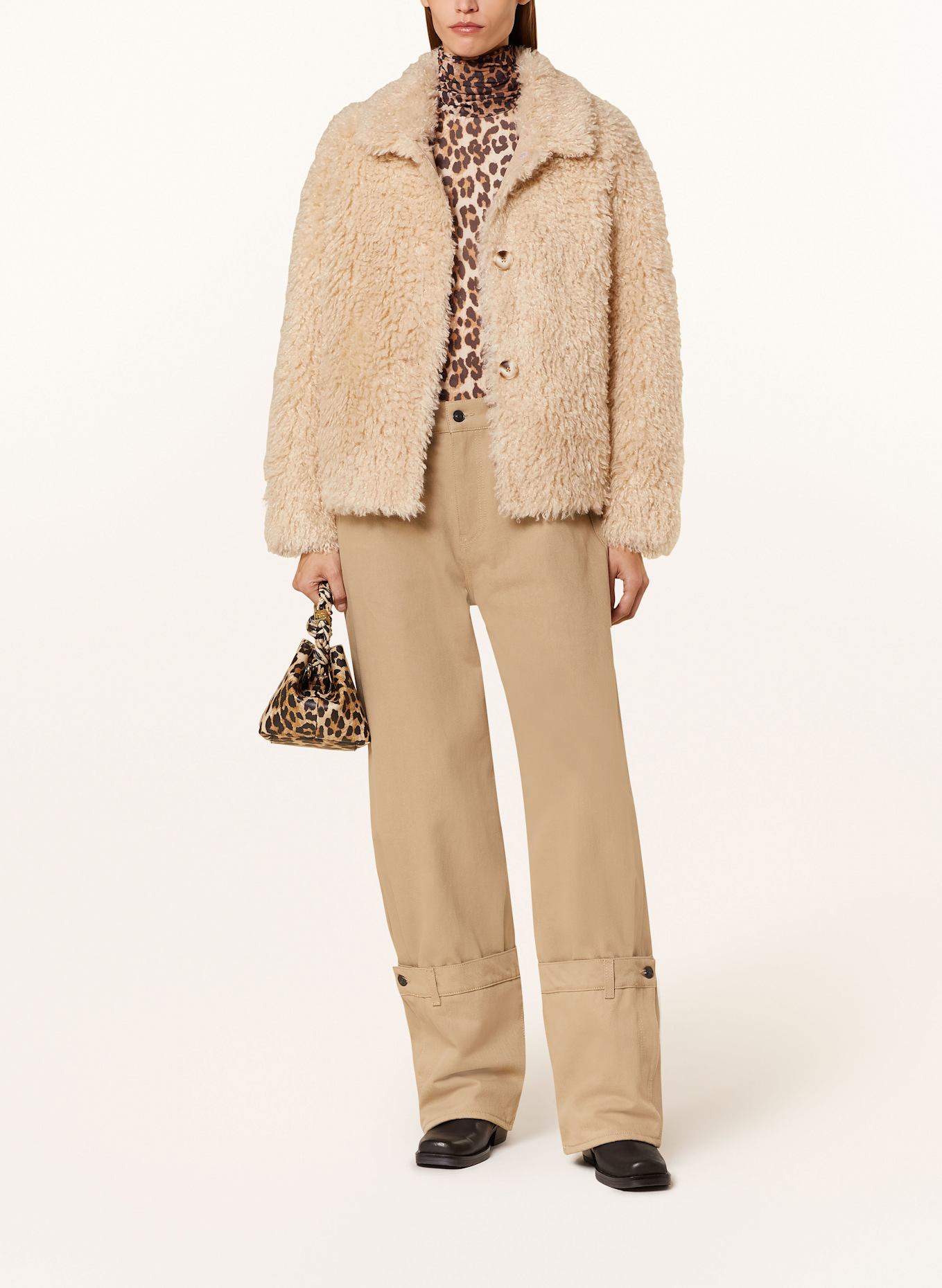 MRS & HUGS Kurtka ze sztucznego futra: BEŻOWY