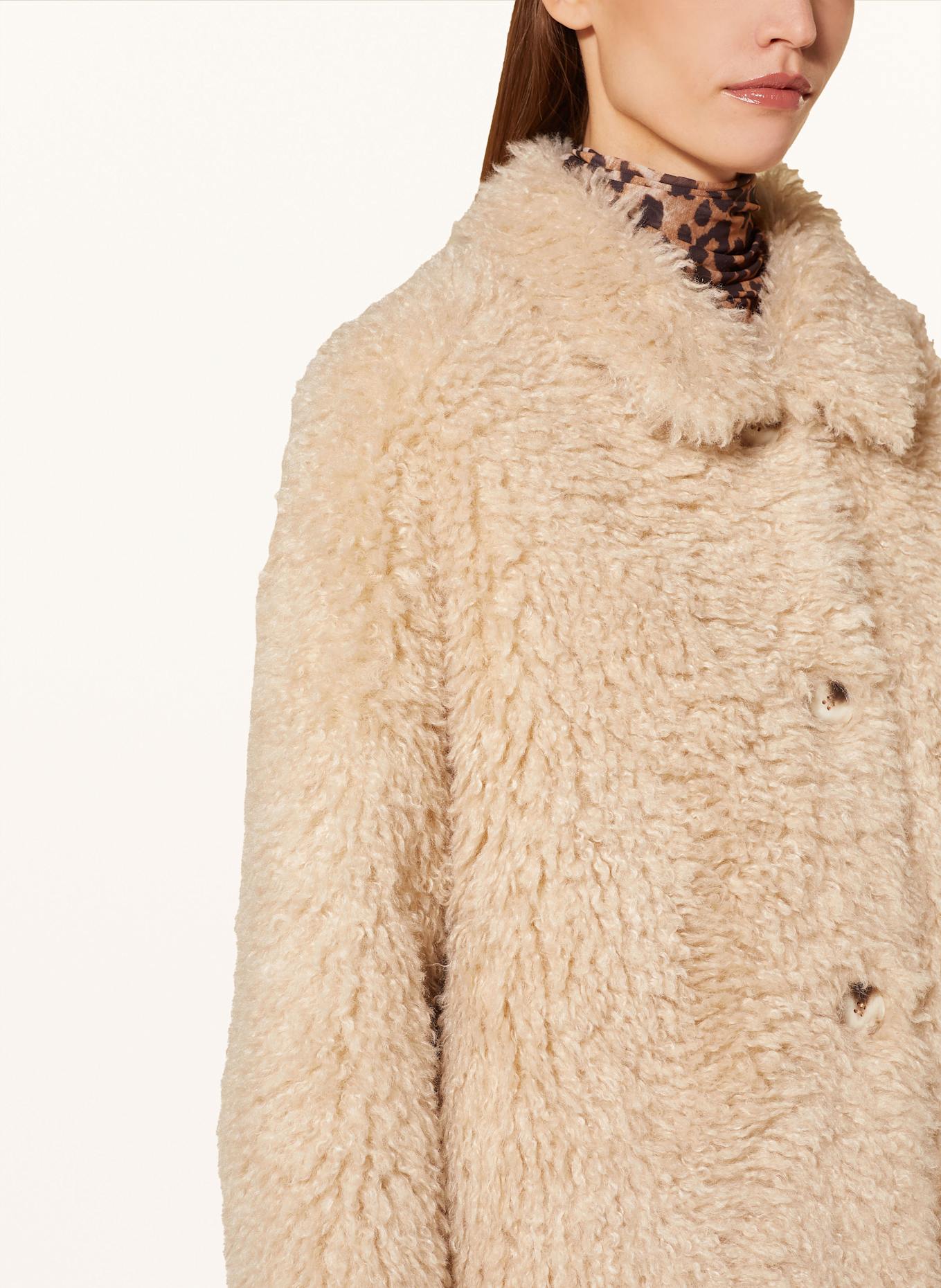 MRS & HUGS Kurtka ze sztucznego futra: BEŻOWY