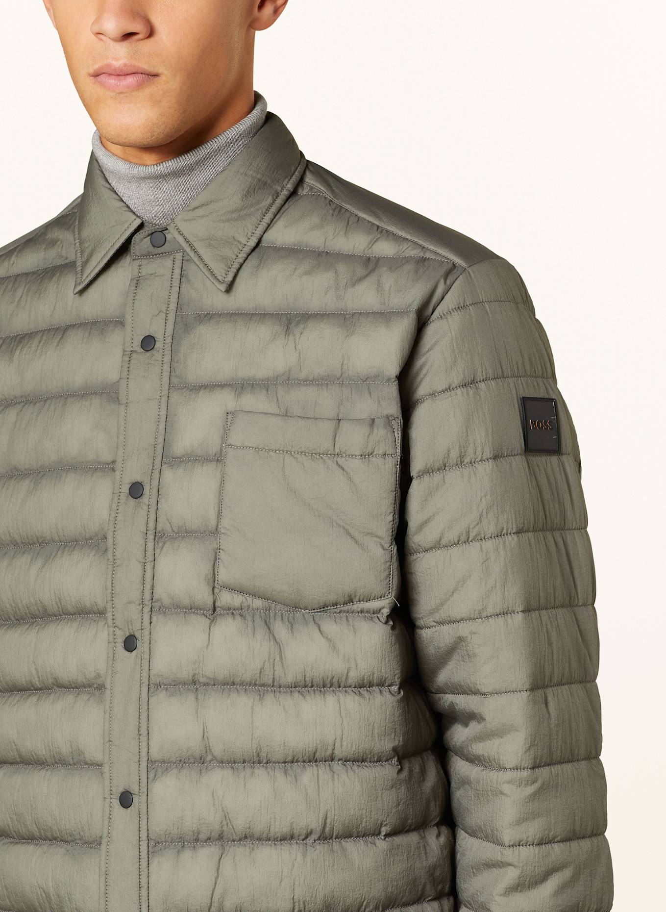 BOSS Overjacket LAMBIZZO: SZARY