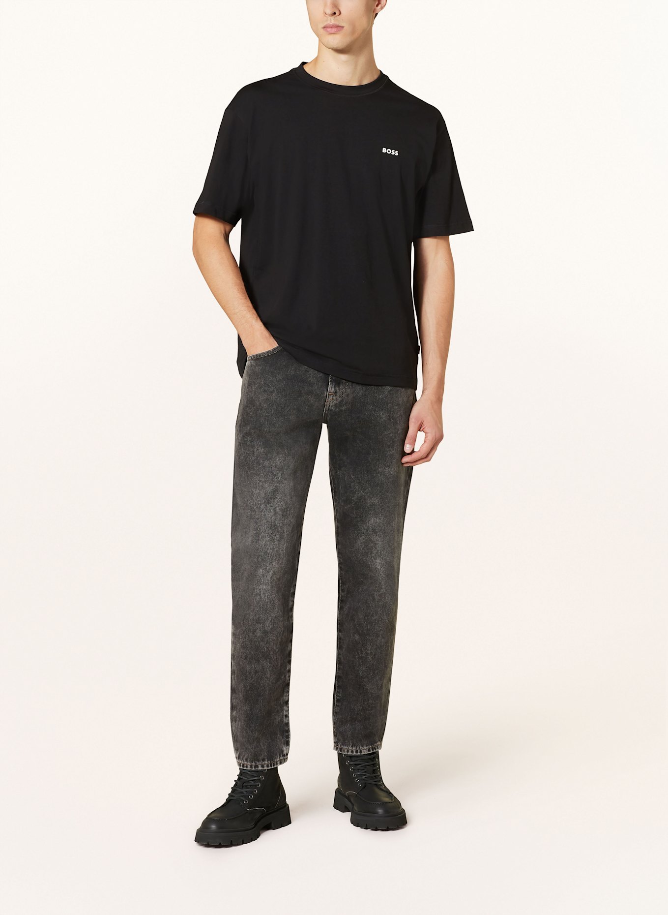 BOSS T Shirt GALAXY in schwarz