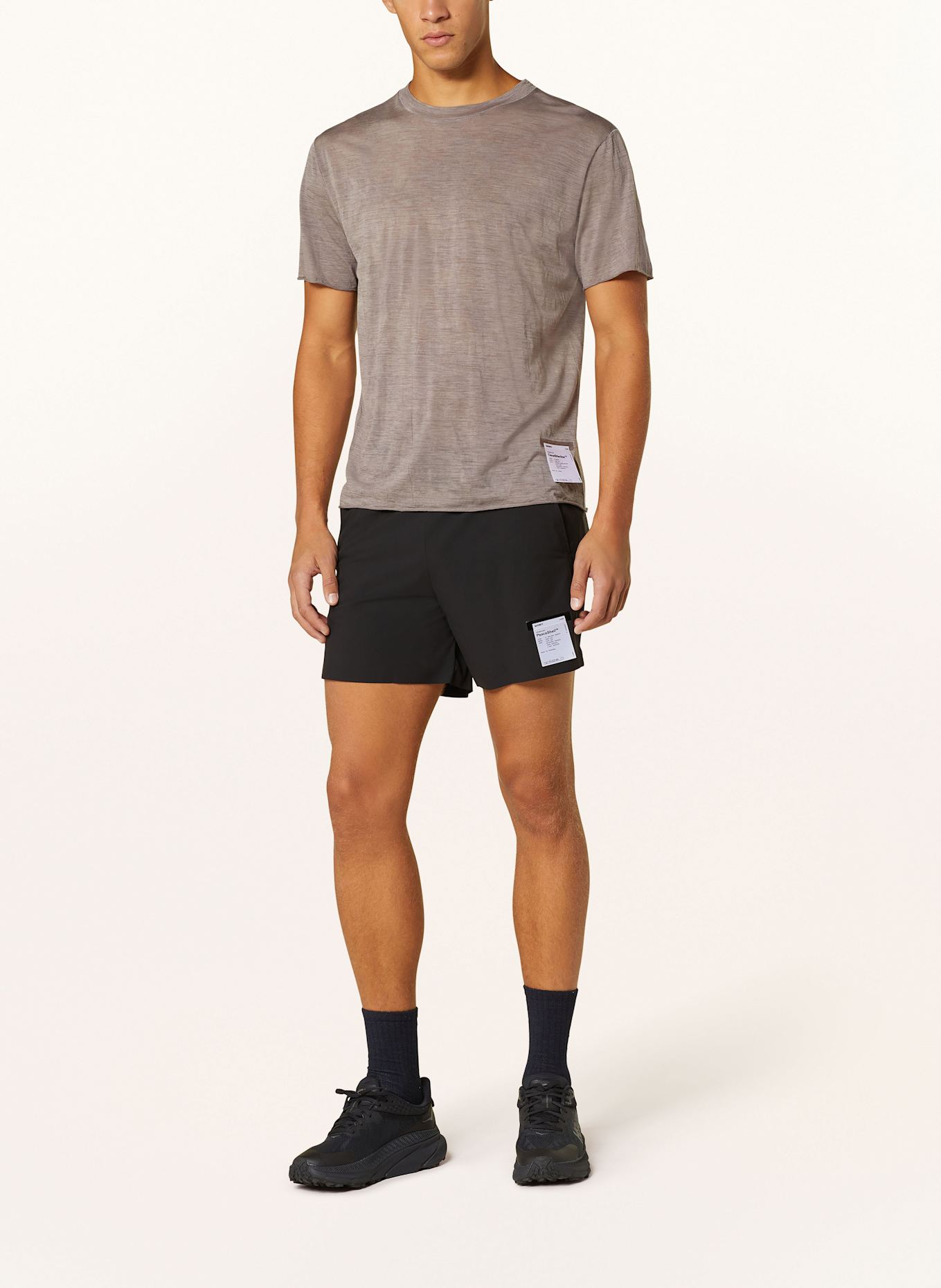 SATISFY Koszulka do biegania CLOUDMERINO™ z wełny merino: BEŻOWY