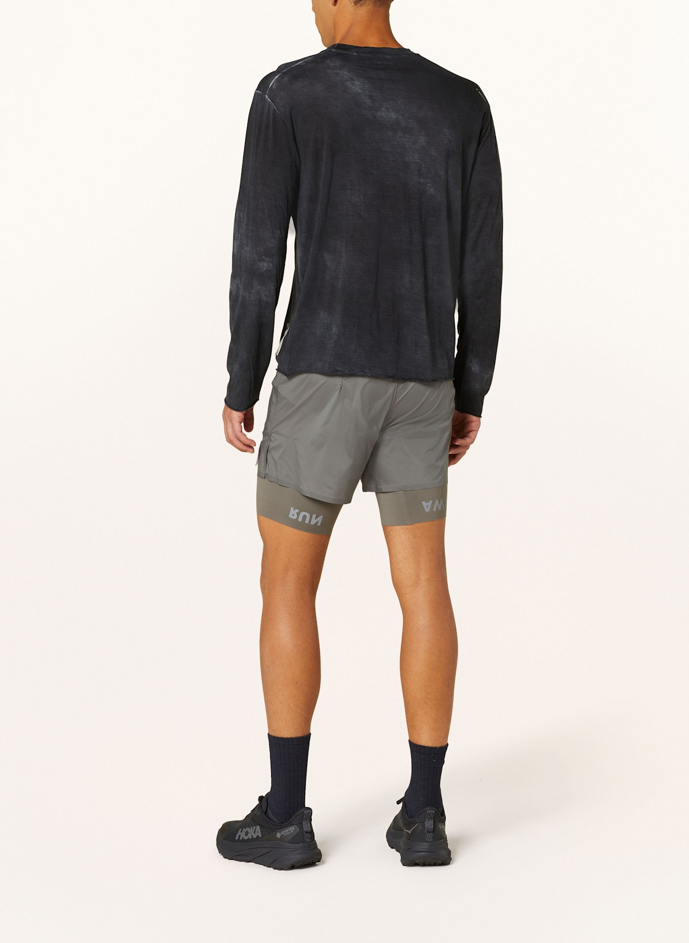 SATISFY 2-in-1-Laufshorts COFFEETHERMAL™ 8": GRAU