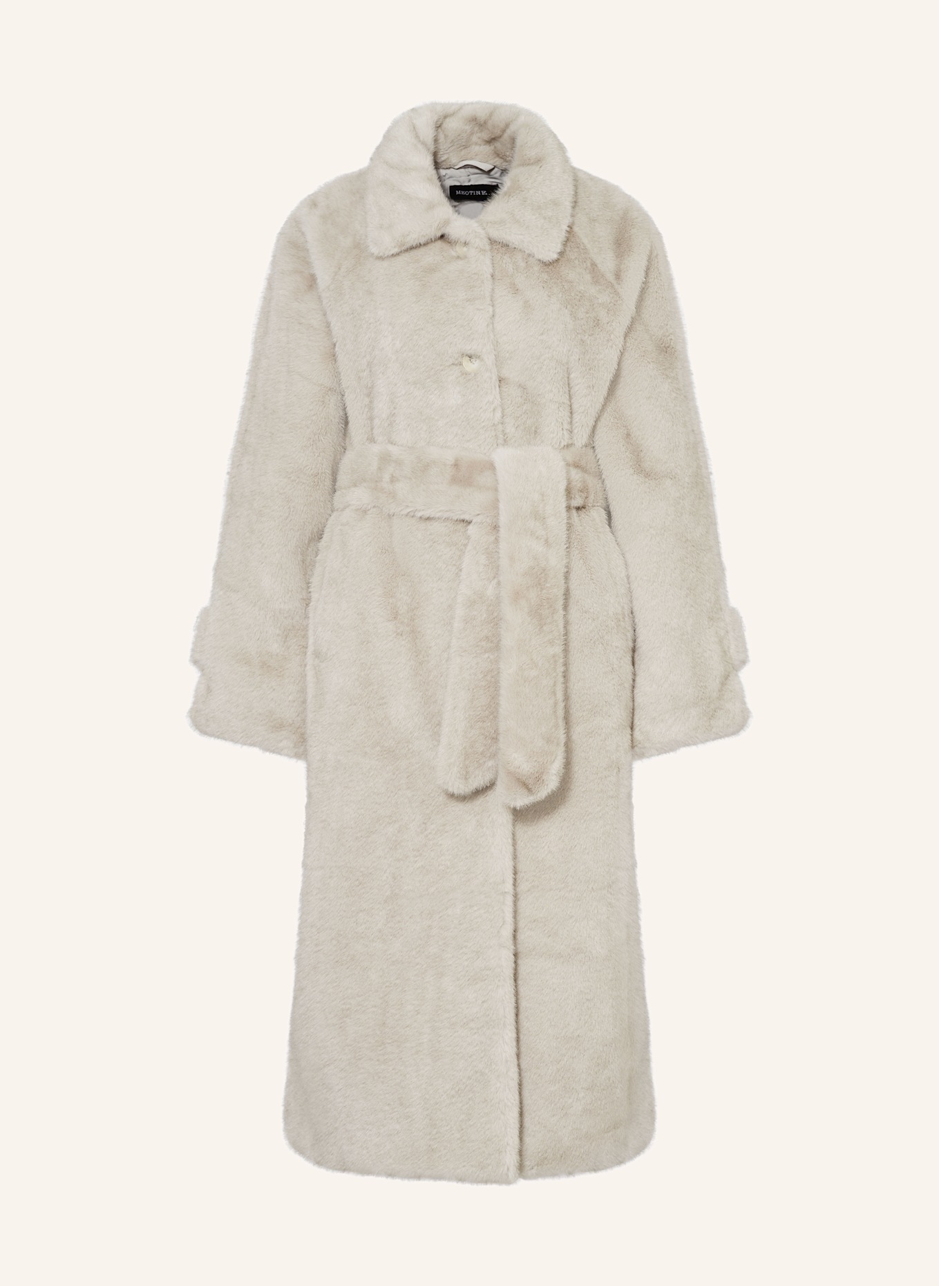 Belted faux fur coat store