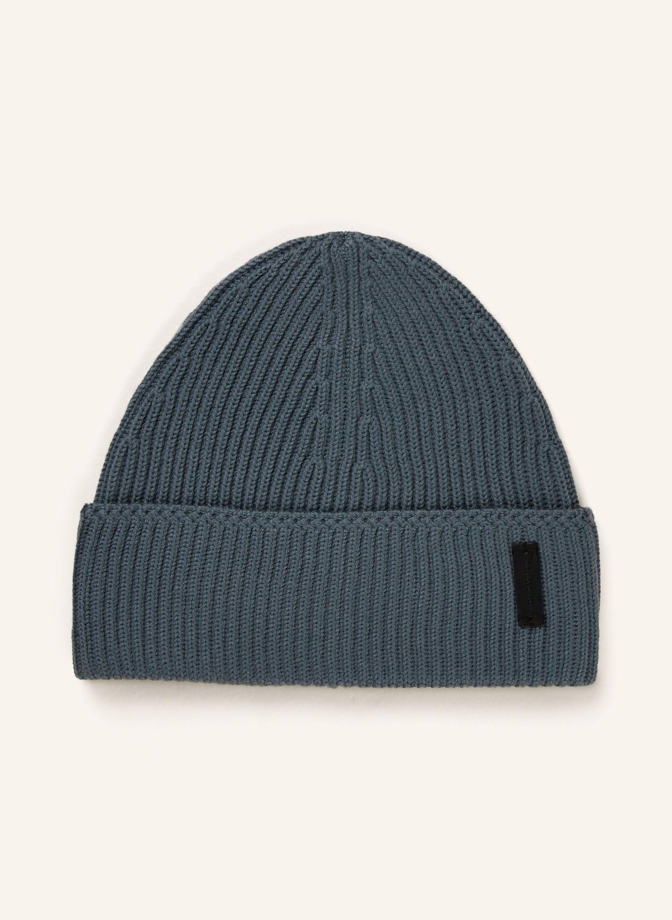 TIGER OF SWEDEN Bonnet FERVEN en laine mérinos: BLEU GRIS