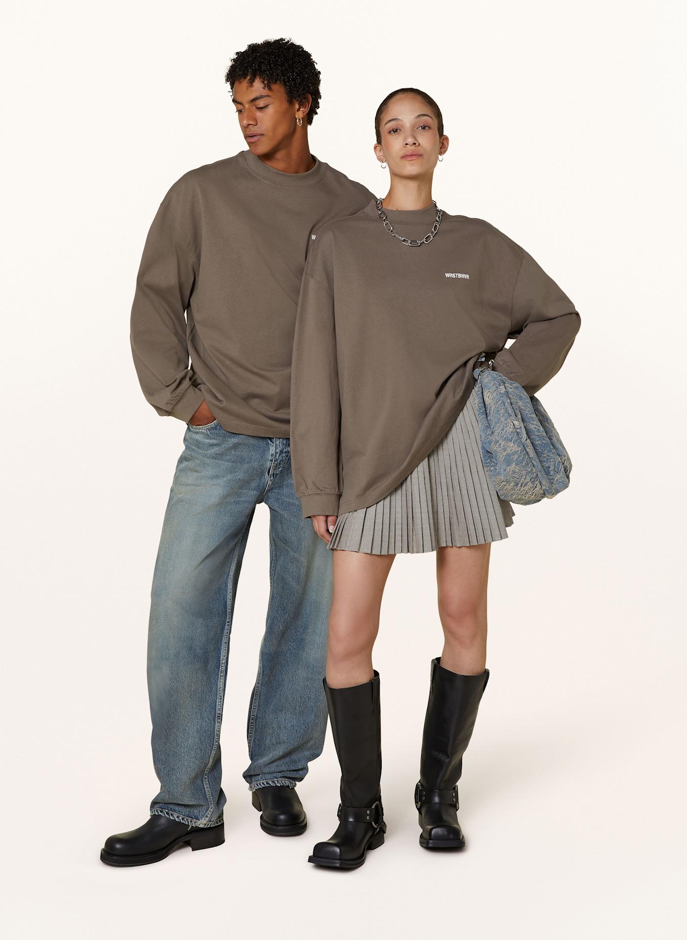 WRSTBHVR Longsleeve ARVID: DUNKELBRAUN