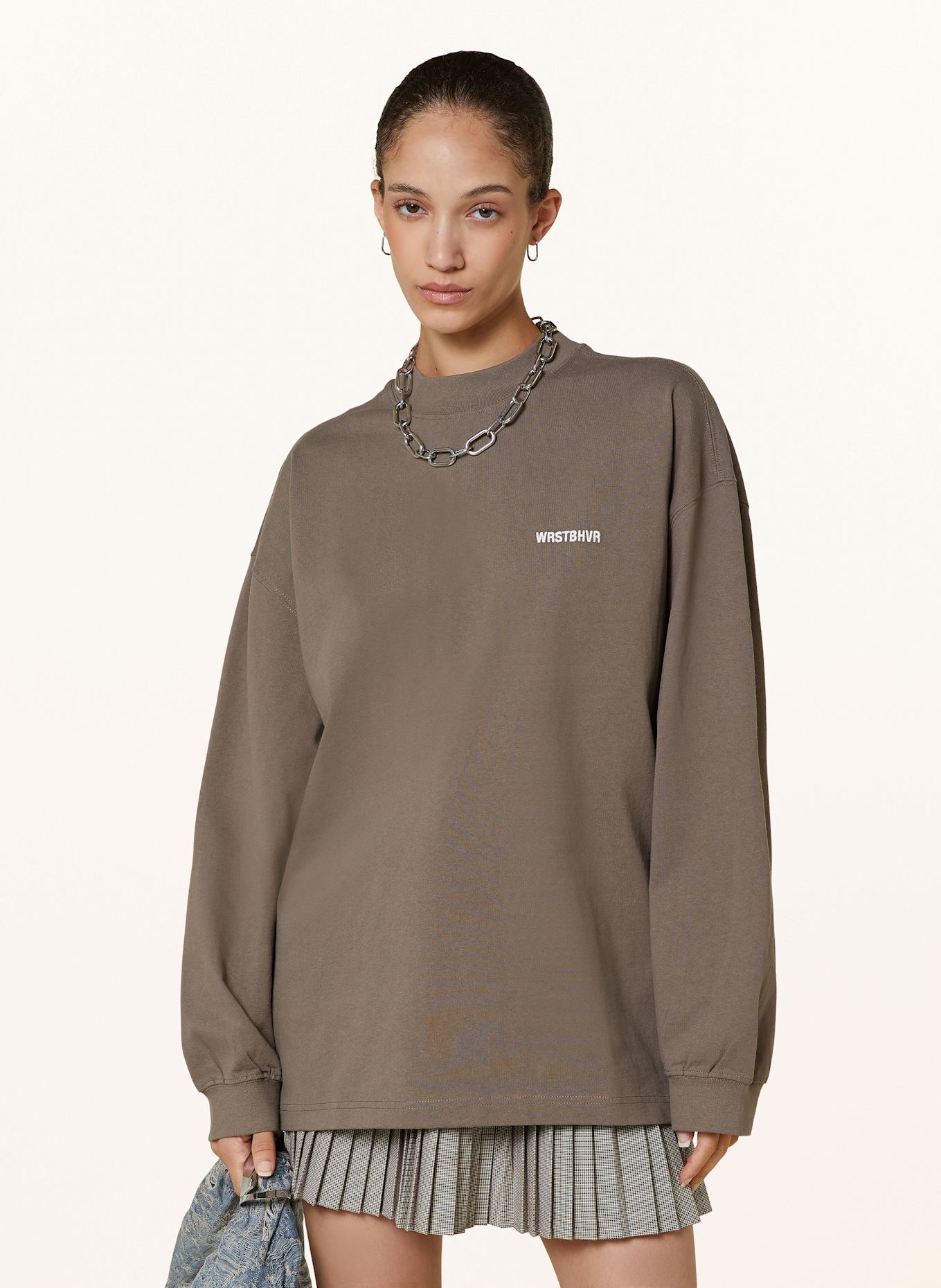 WRSTBHVR Longsleeve ARVID: DUNKELBRAUN
