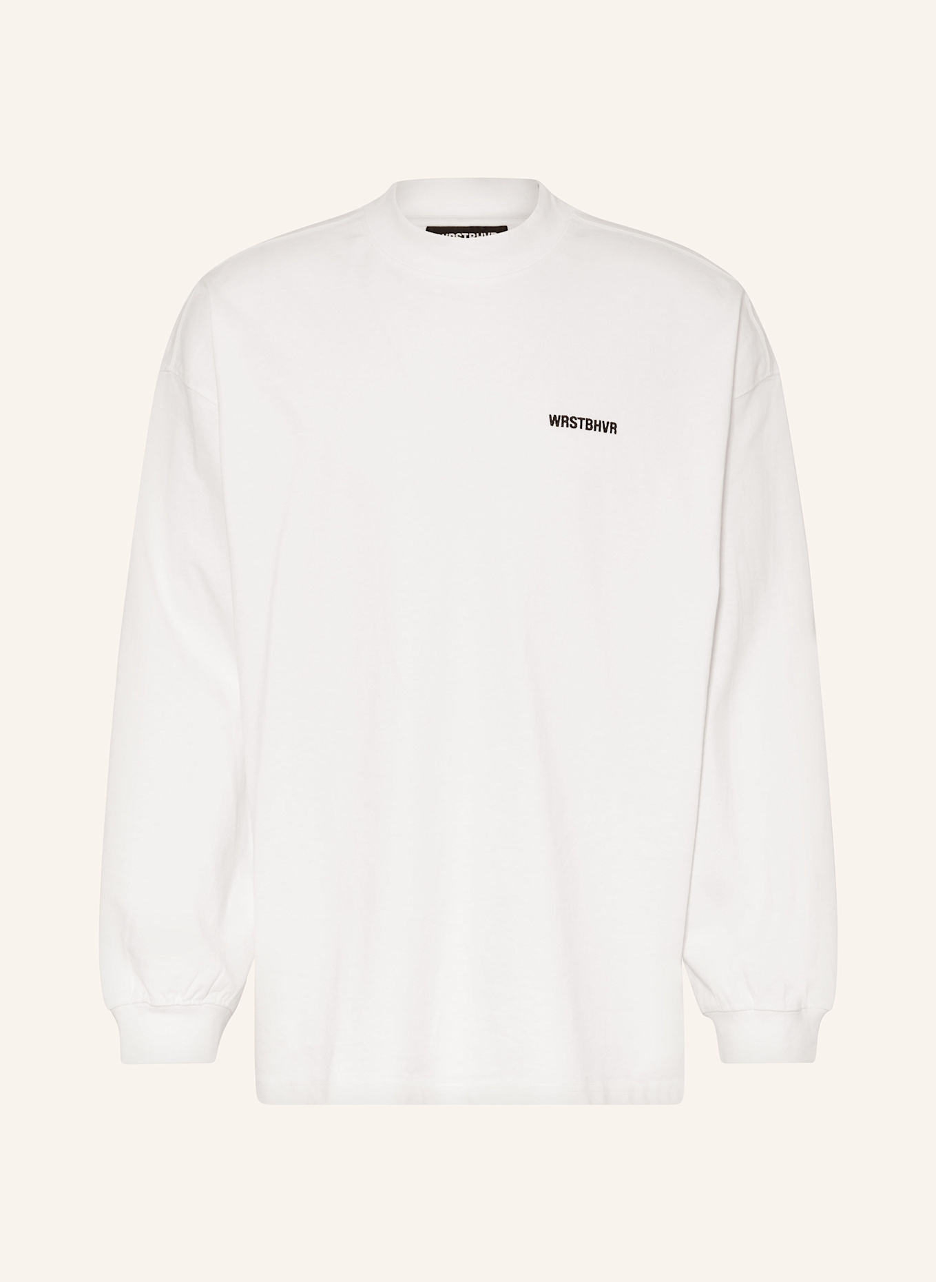 WRSTBHVR Long sleeve shirt ARVID: WHITE / BLACK