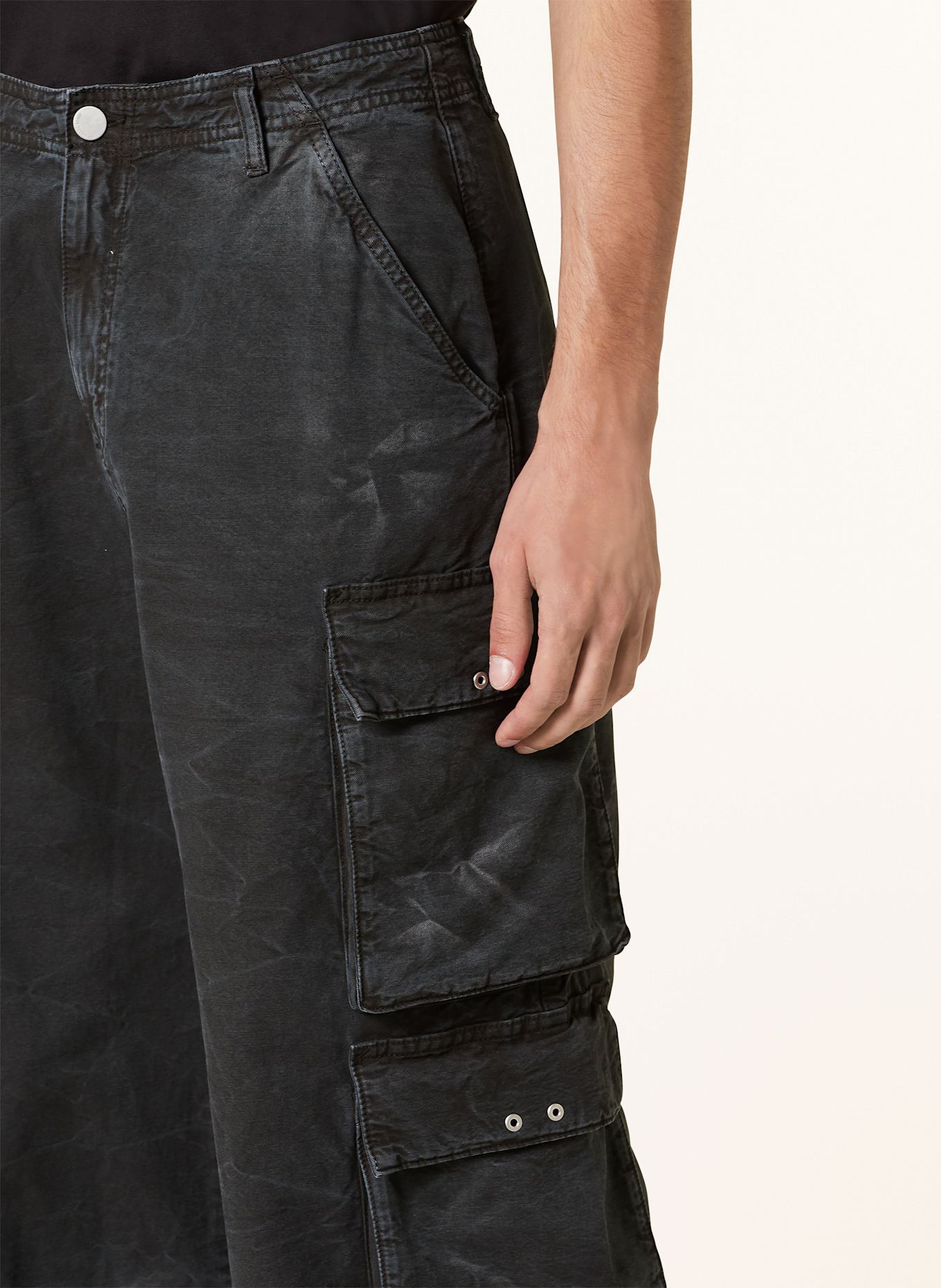 44 LABEL GROUP TRIANON cargo pants: BLACK