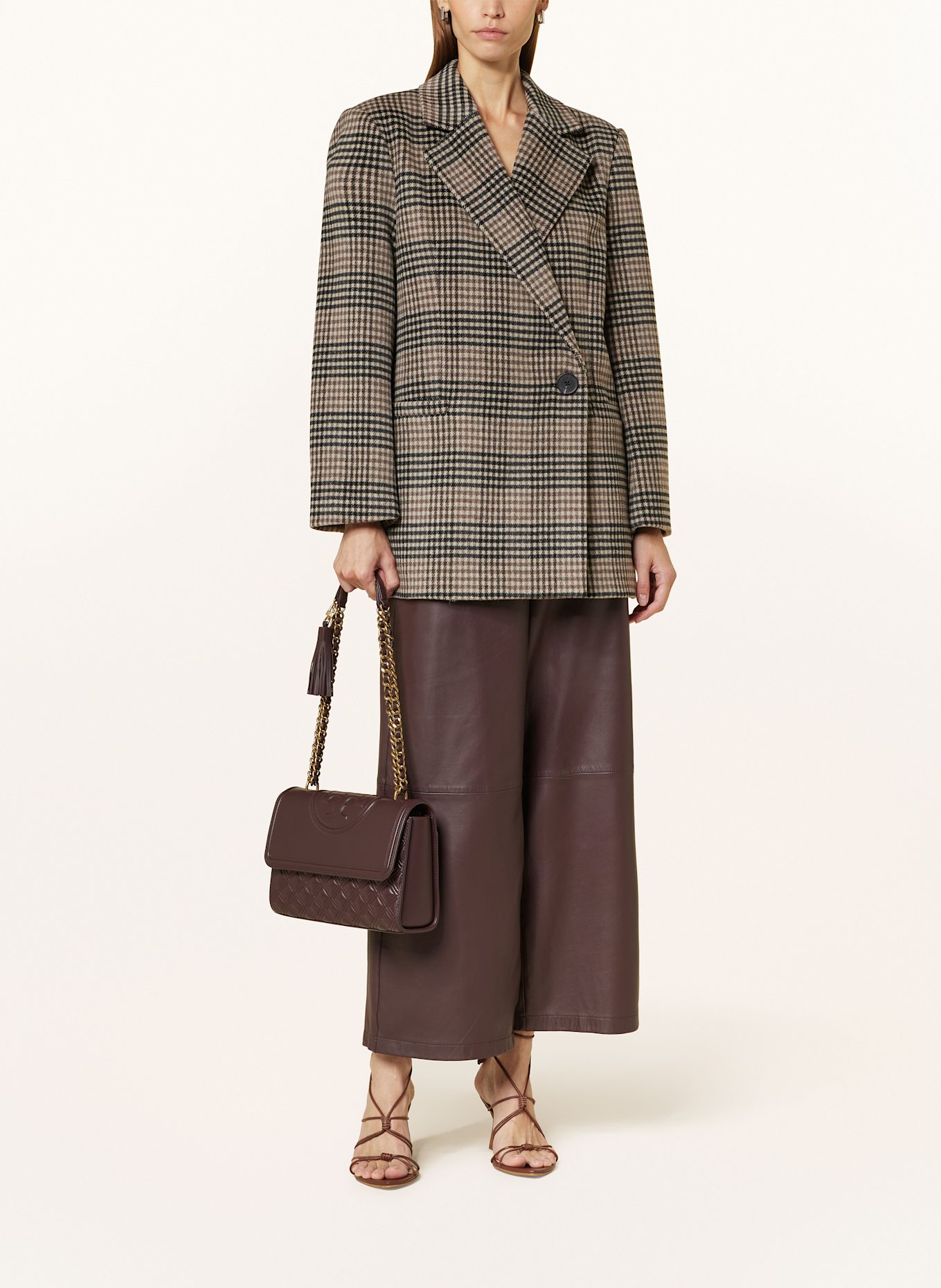 TORY BURCH Crossbody bag FLEMING, Color: DARK BROWN (Image 5)