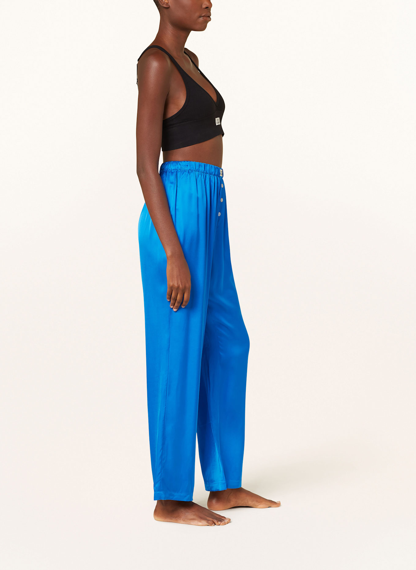 LOVE Stories THEODORE satin pajama pants, Color: BLUE (Image 4)