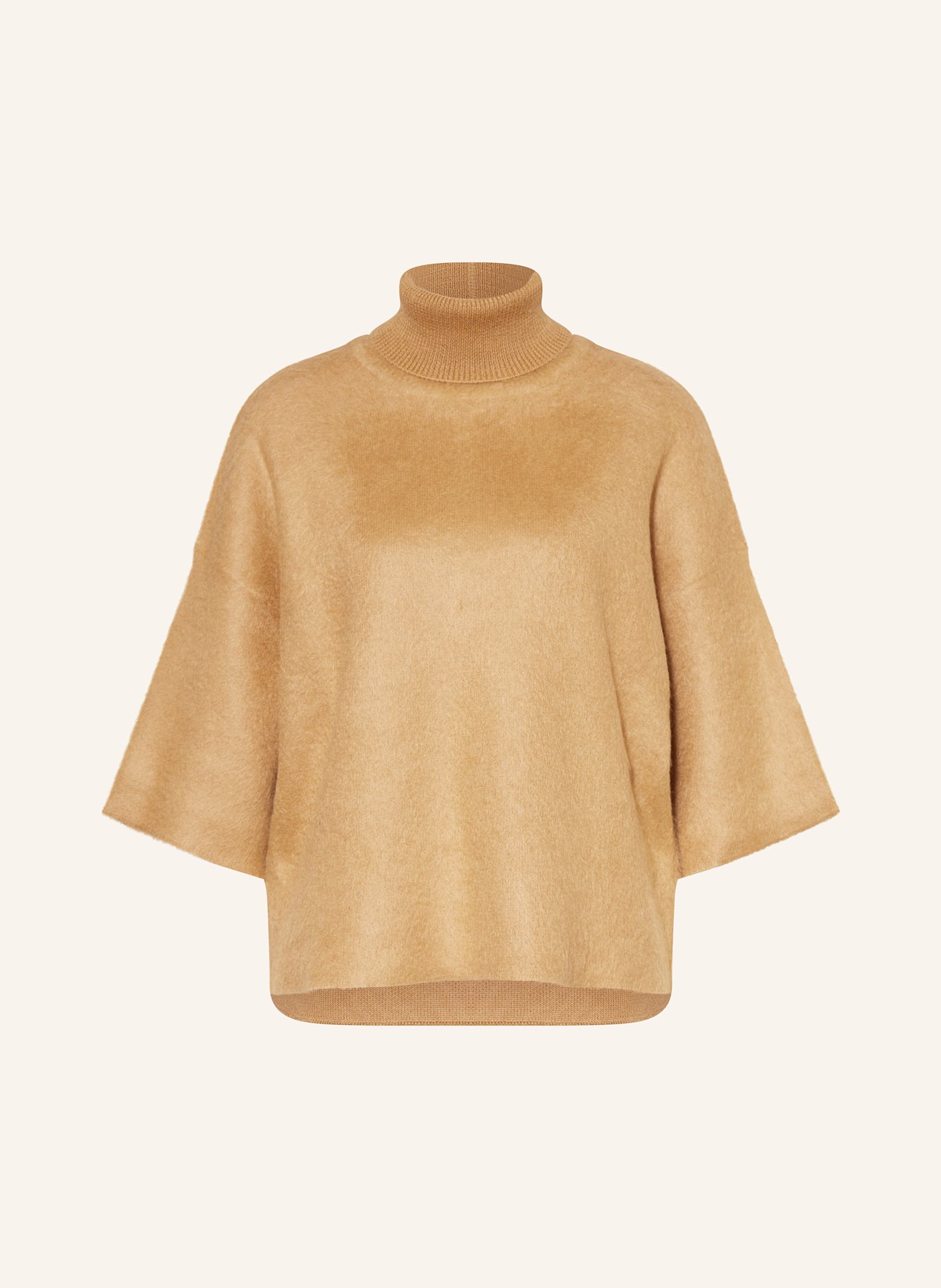 FABIANA FILIPPI Turtleneck sweater with 3/4 sleeves, Color: CAMEL (Image 1)