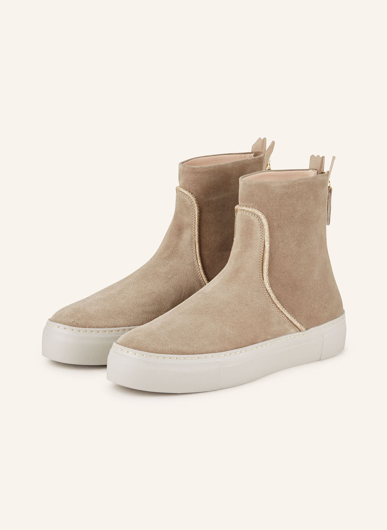 AGL MEGHAN boots with decorative gems in taupe