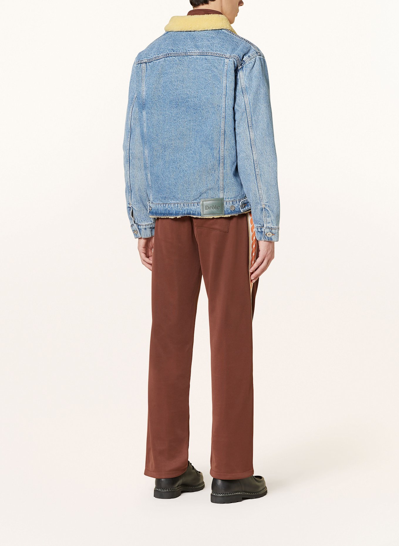 DRÔLE DE MONSIEUR Denim jacket with teddy: BLUE