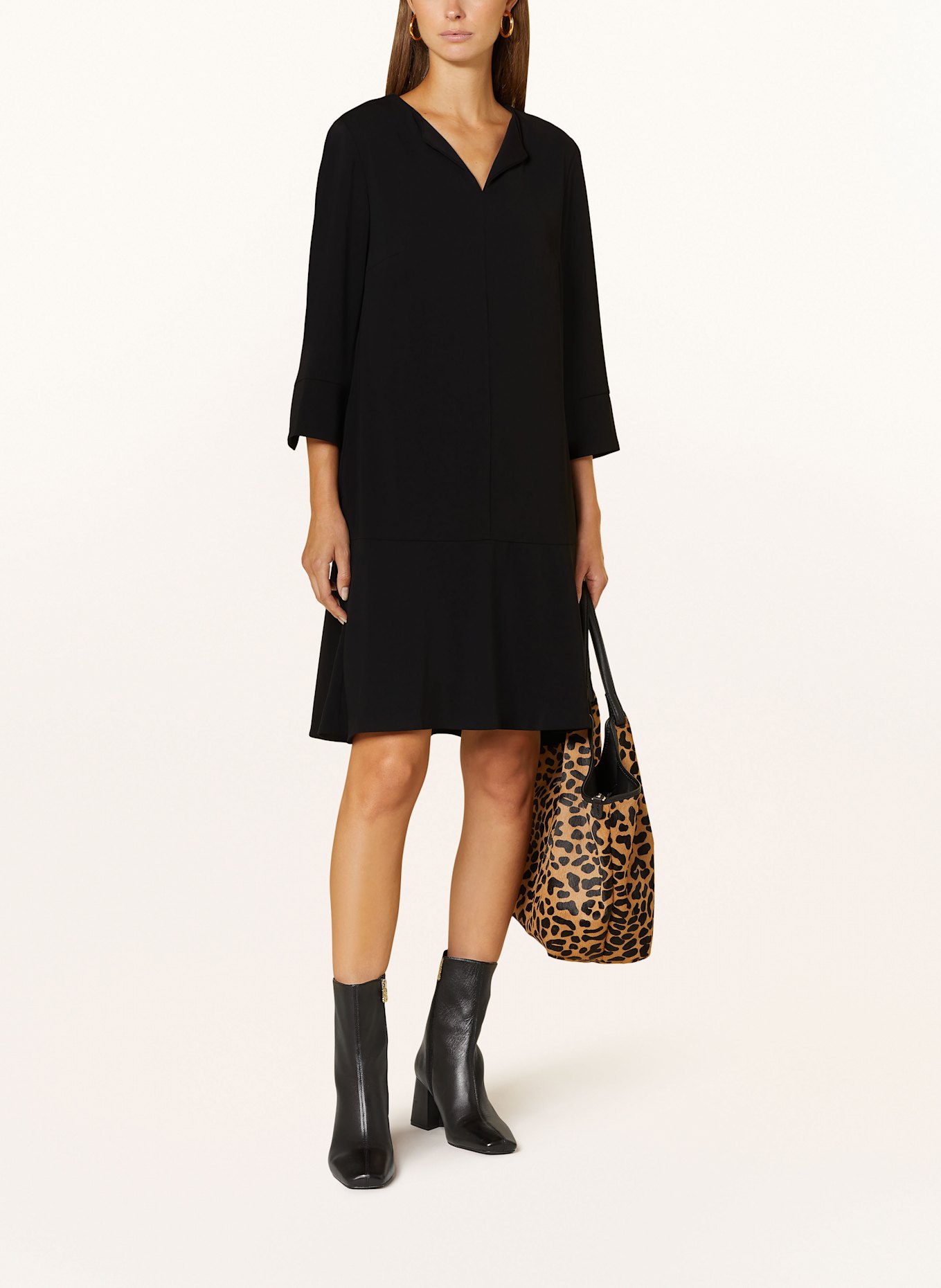 CARTOON Kleid mit 3/4-Arm: SCHWARZ