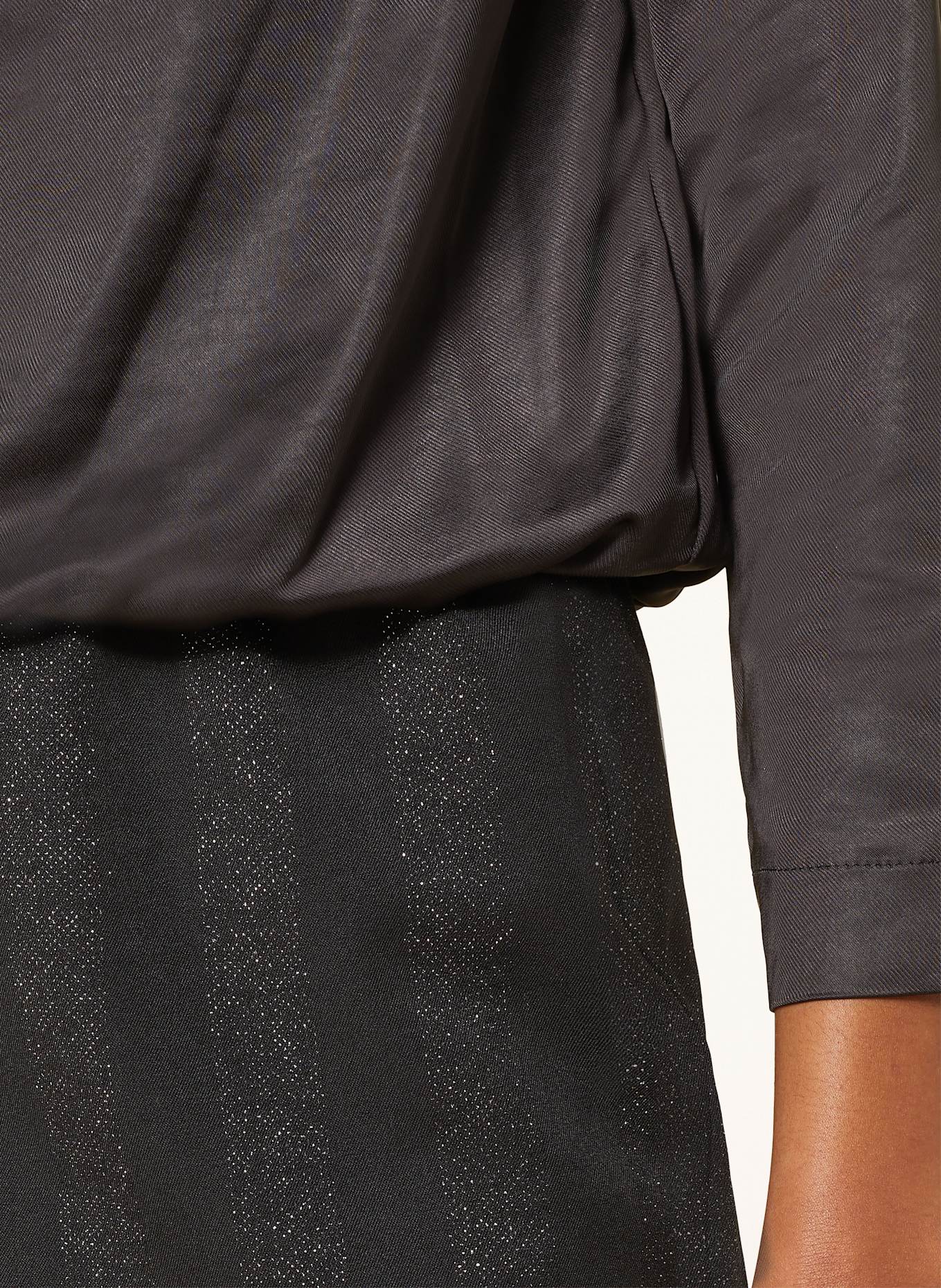 Ana Alcazar Kleid im Materialmix mit Glitzergarn: SCHWARZ