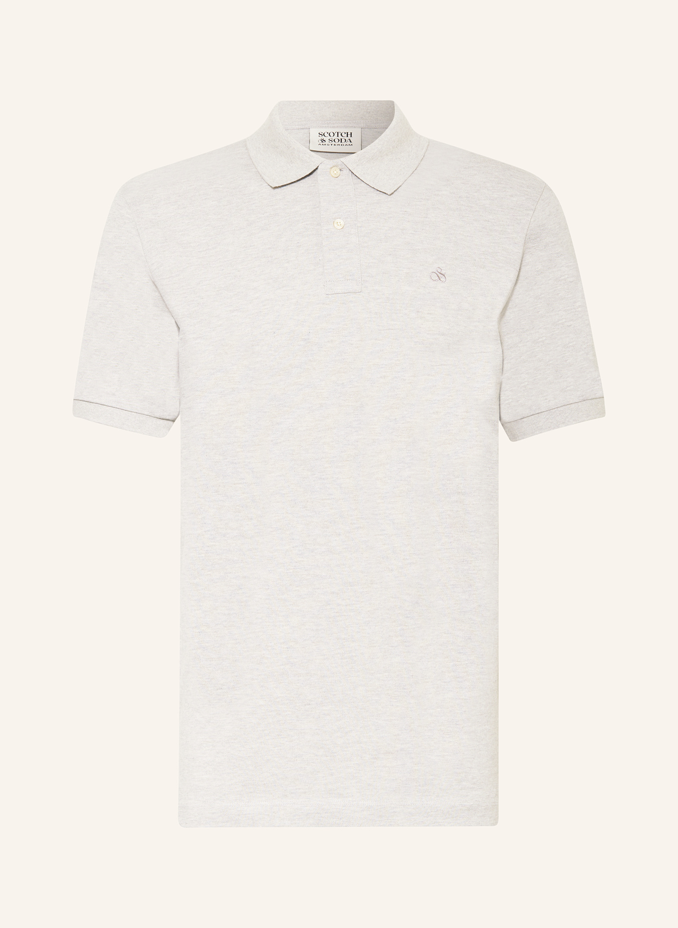 SCOTCH & SODA Koszulka polo z piki: JASNOCZARY