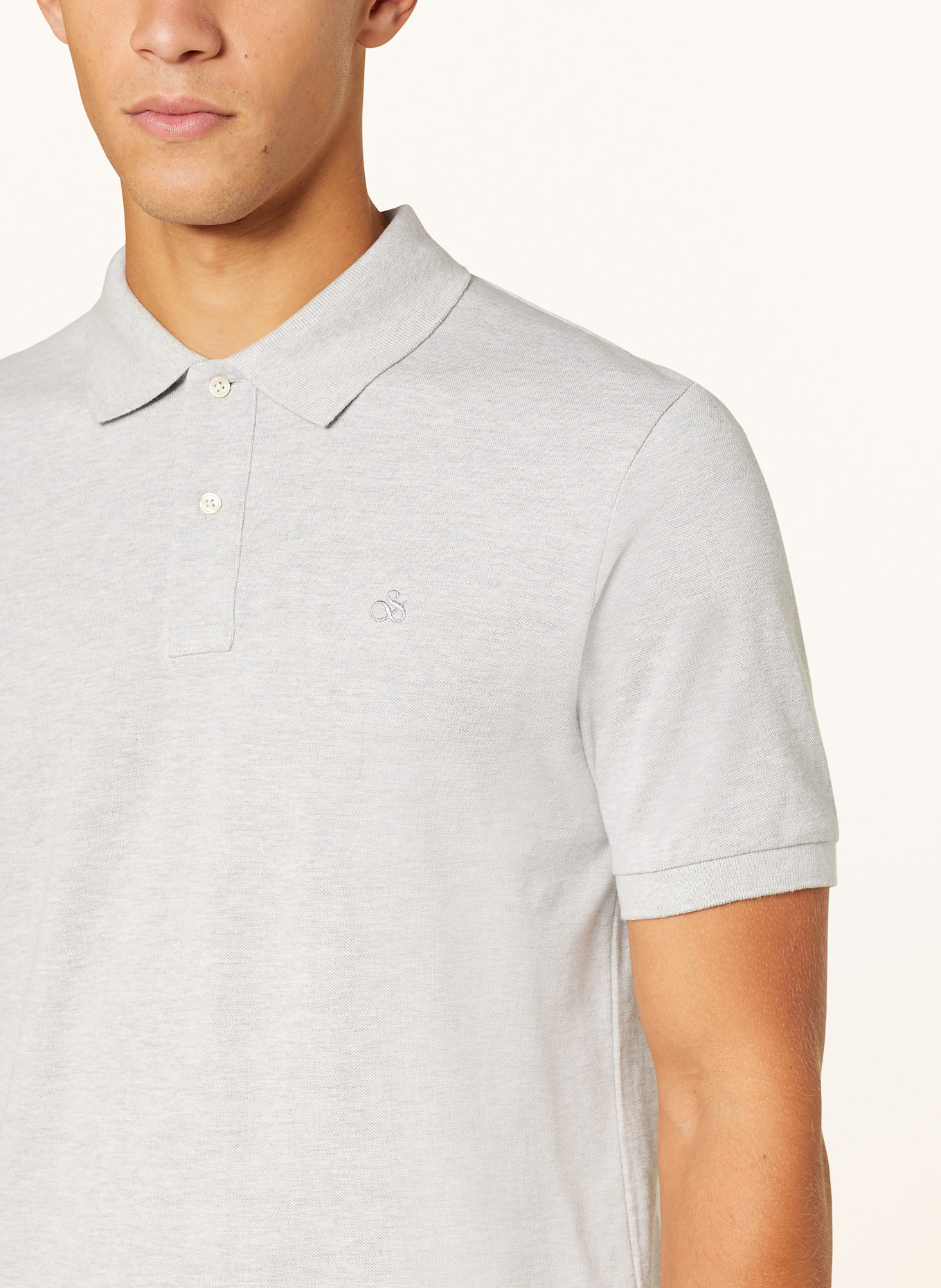 SCOTCH & SODA Koszulka polo z piki: JASNOCZARY