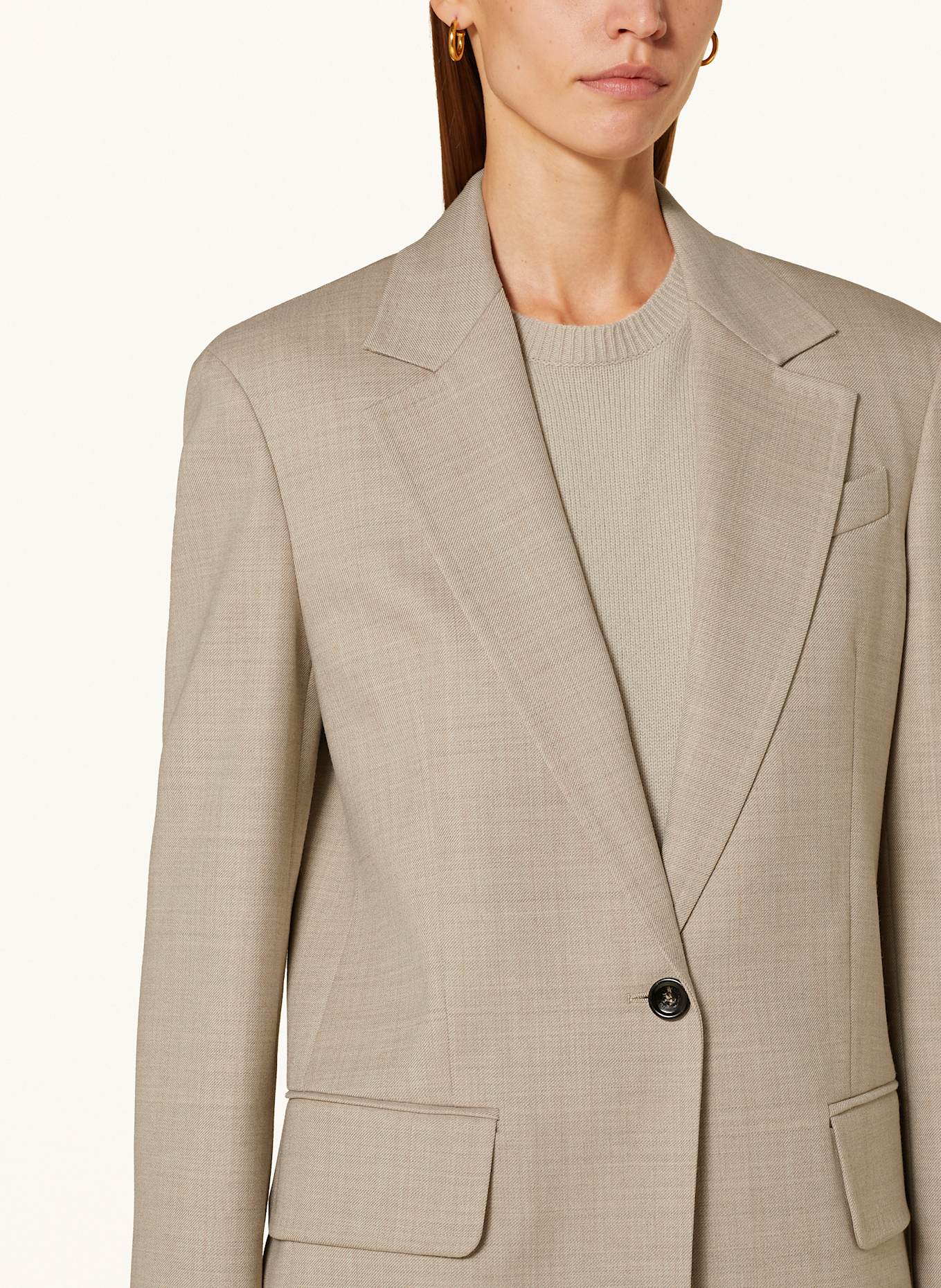Max Mara ROSI long blazer in beige