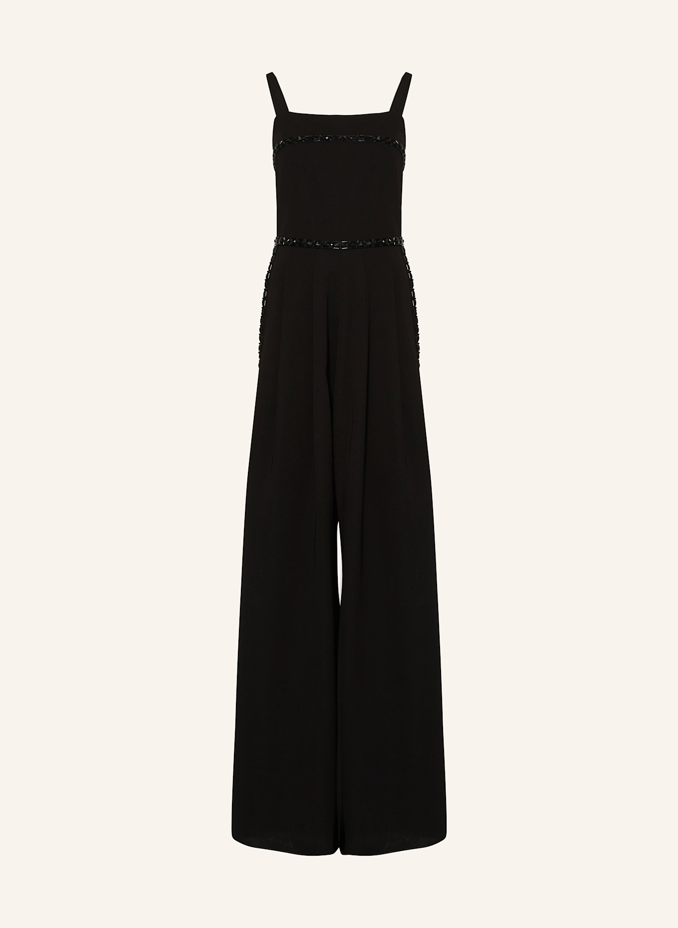 Max Mara AGILA jumpsuit with decorative gems: BLACK (Image 1)