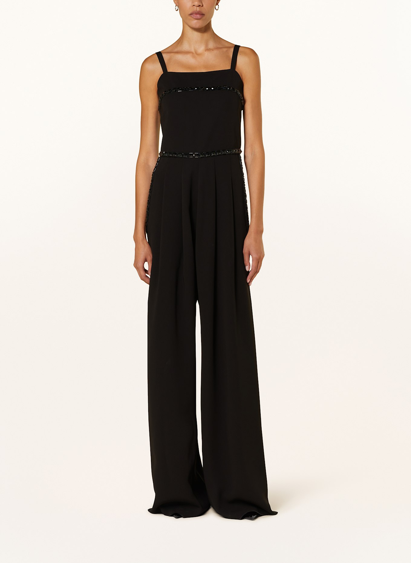 Max Mara AGILA jumpsuit with decorative gems: BLACK (Image 2)