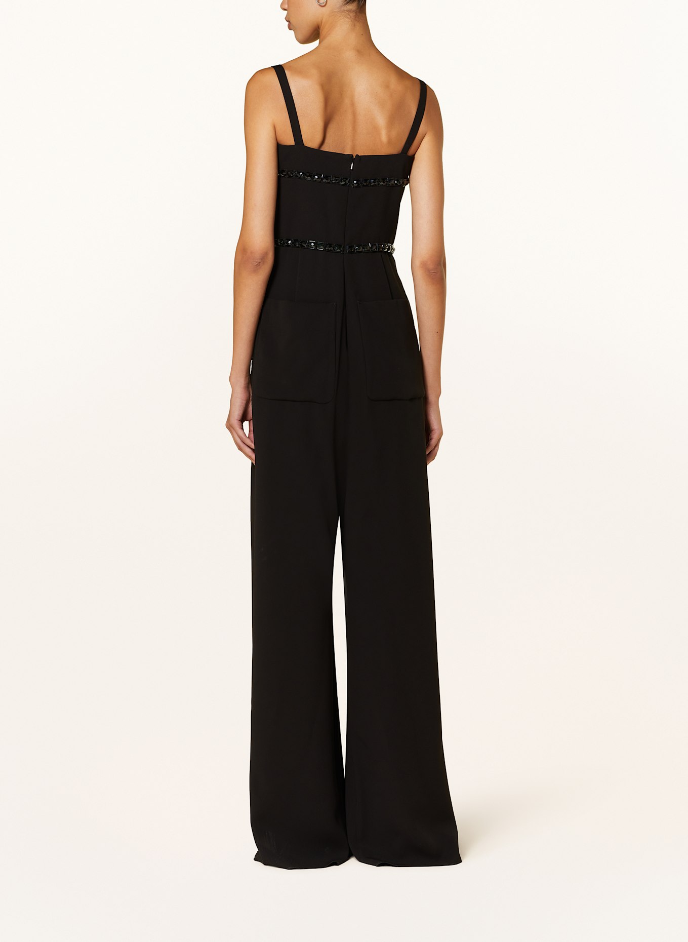 Max Mara AGILA jumpsuit with decorative gems: BLACK (Image 3)