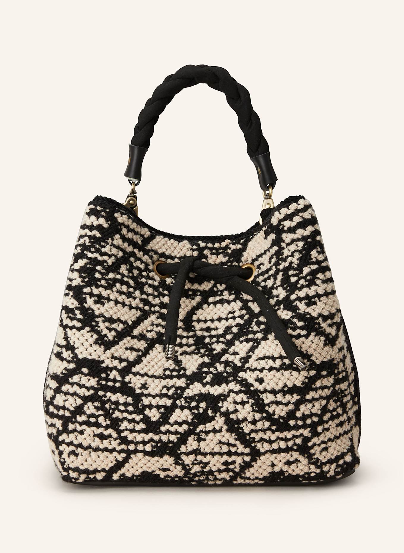 ViaMailBag Schultertasche KILIM in schwarz creme