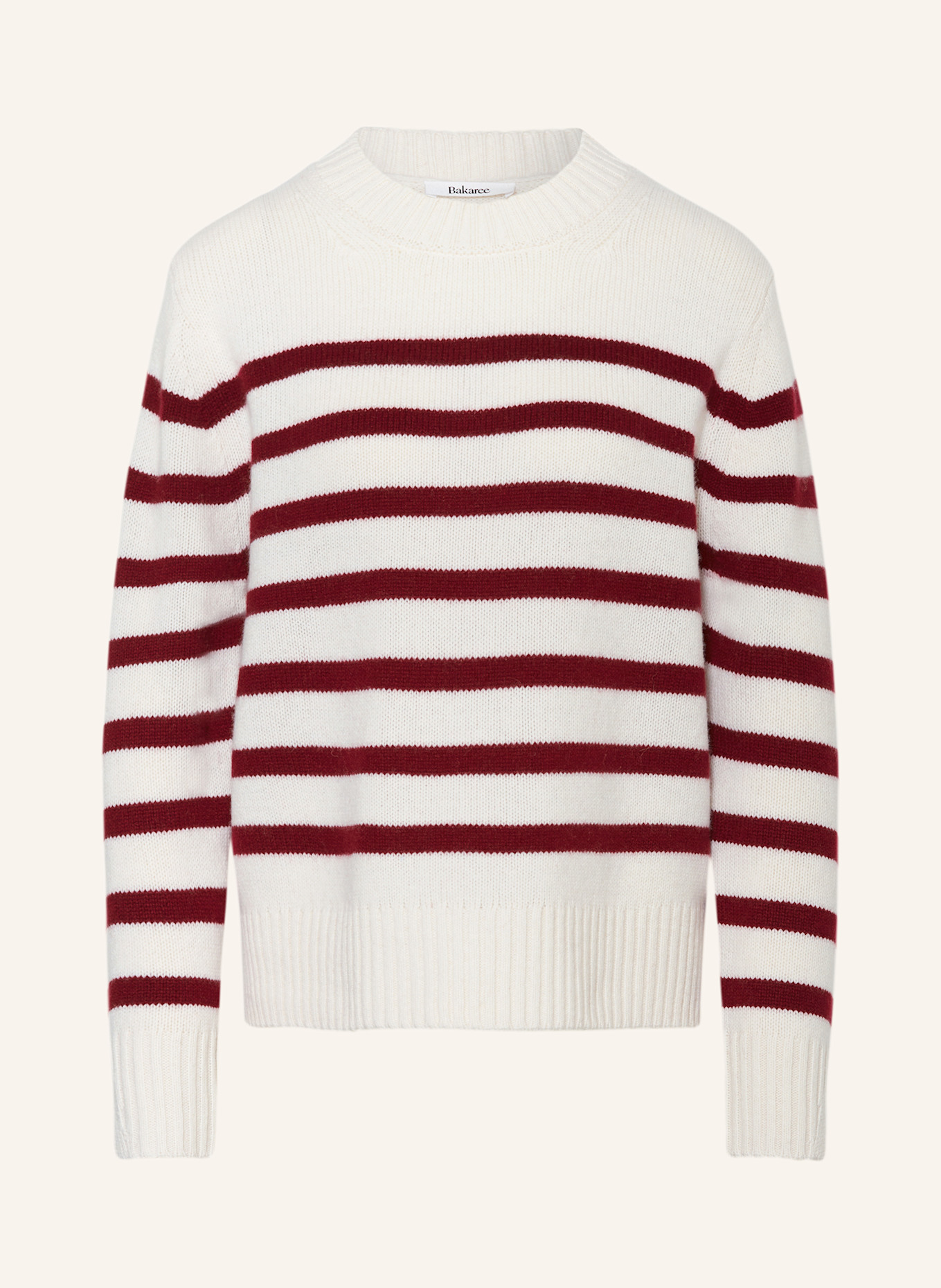 Bakaree Pullover AROSA: ECRU / DUNKELROT