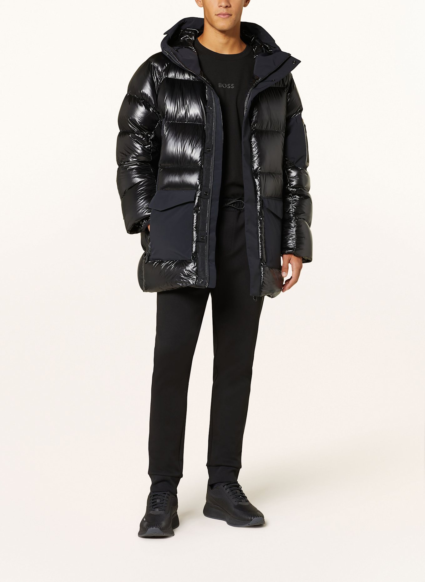 BOSS MANCA down jacket in black