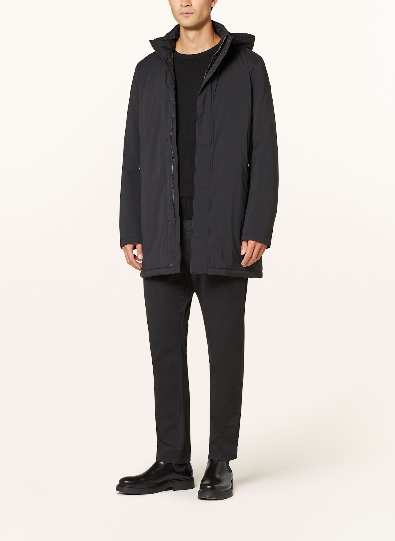 GEOX Daunenparka in schwarz