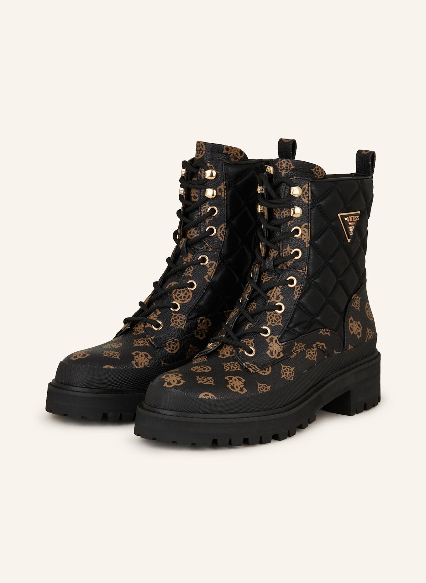 Guess black lace up boots clearance
