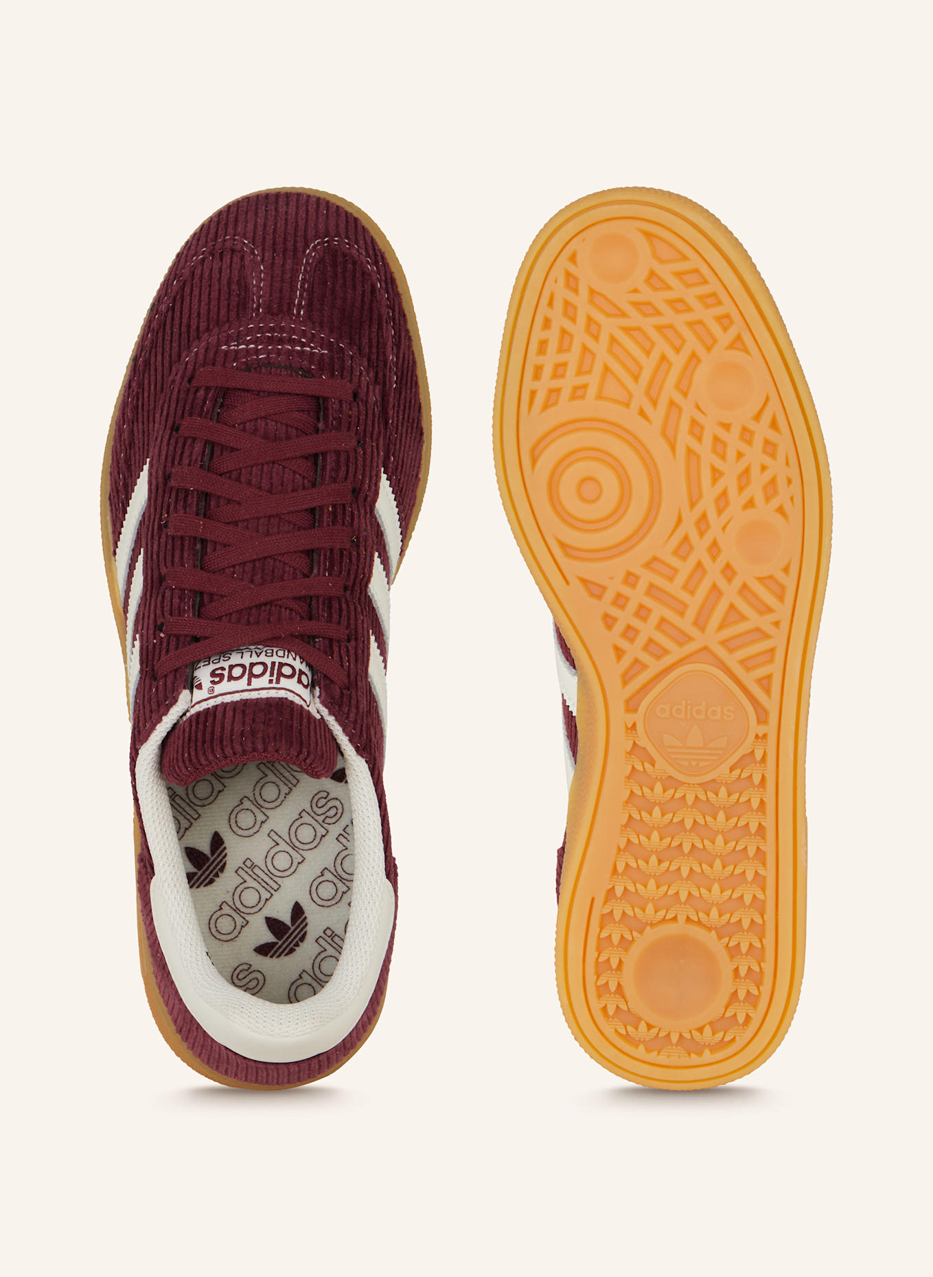 adidas Originals Sneakersy HANDBALL SPEZIAL: CIEMNOCZERWONY / KREMOWY