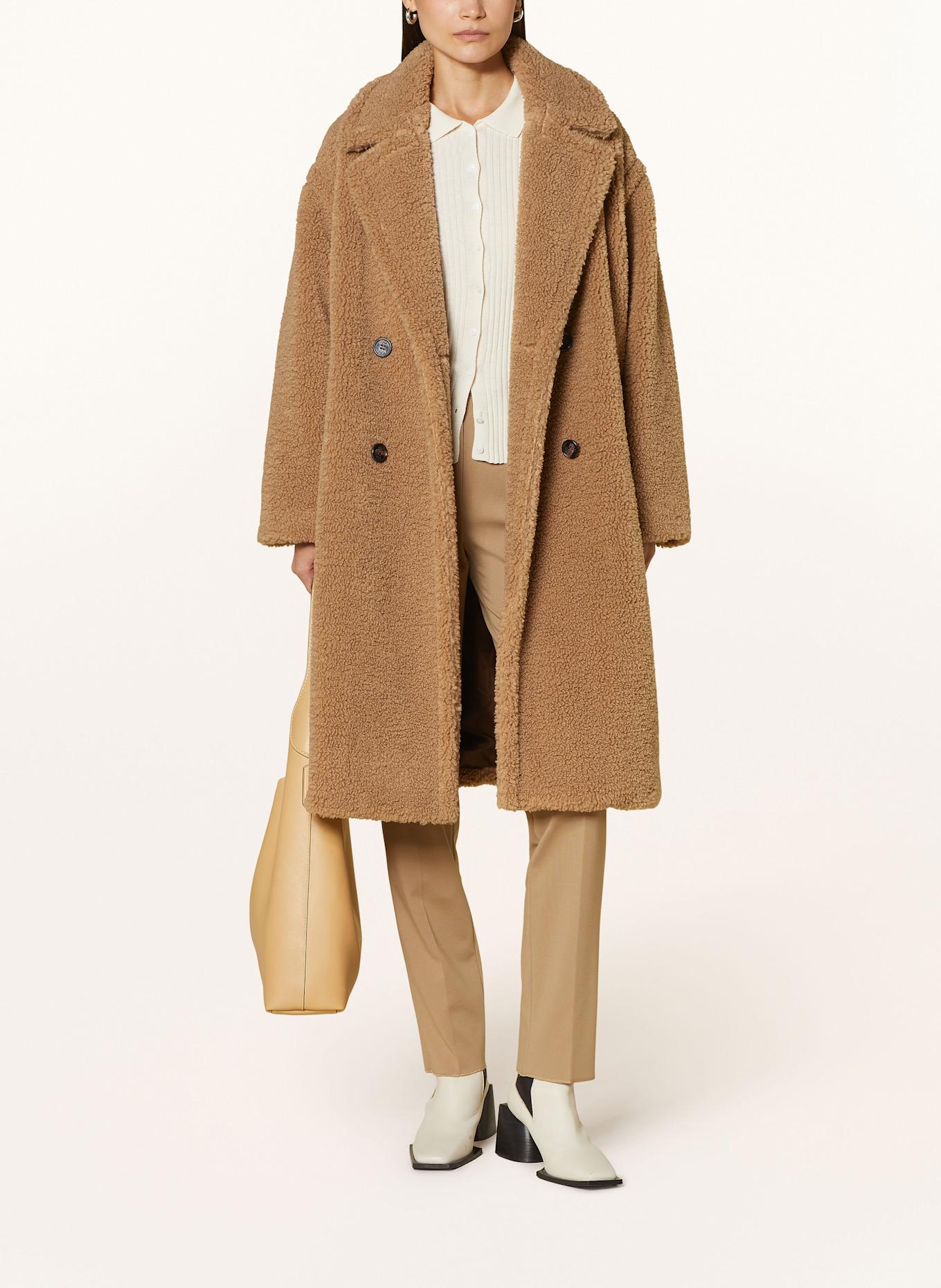 JOOP! Teddyfell-Mantel: BEIGE