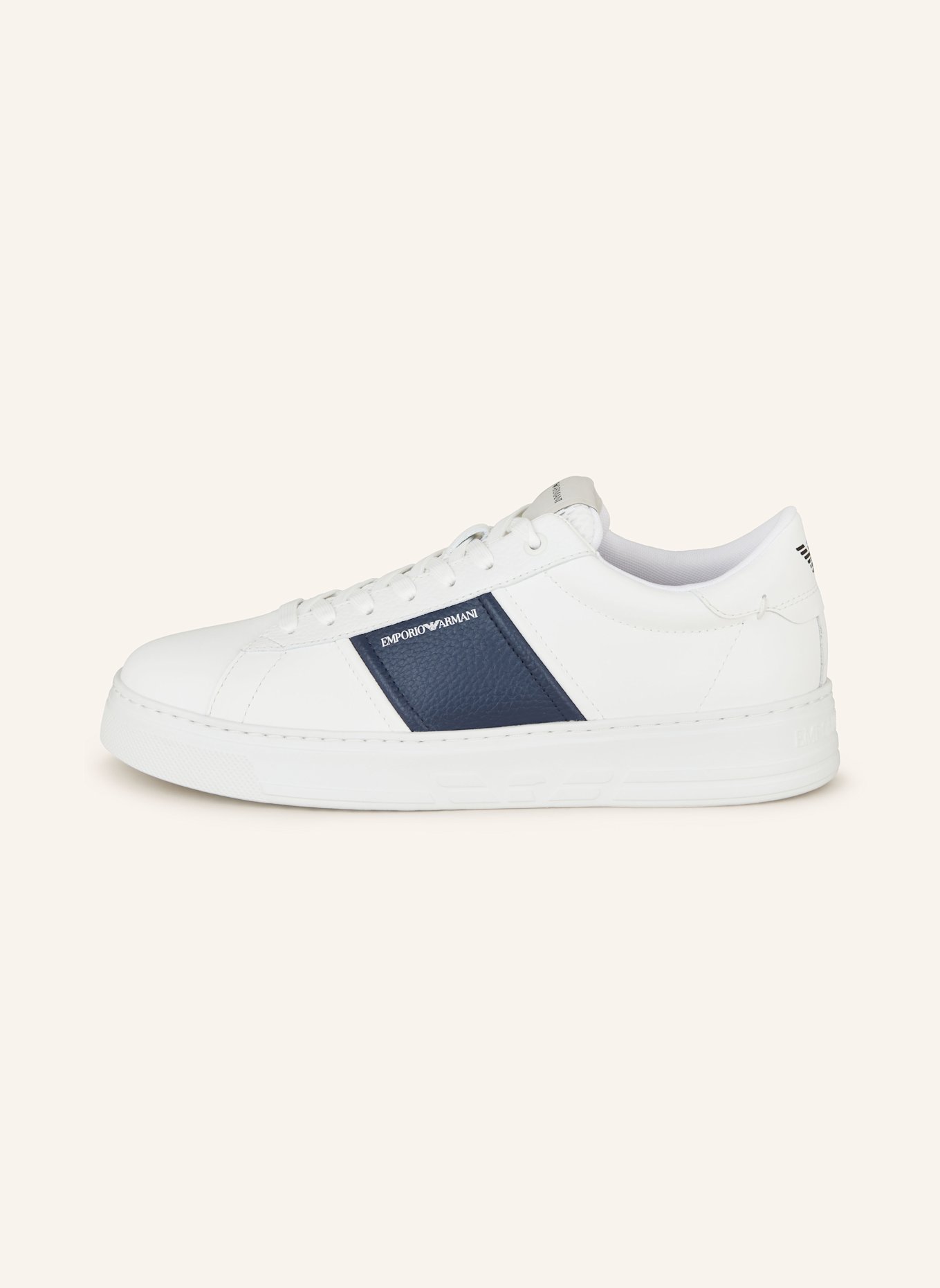 EMPORIO ARMANI Sneaker in weiss dunkelblau