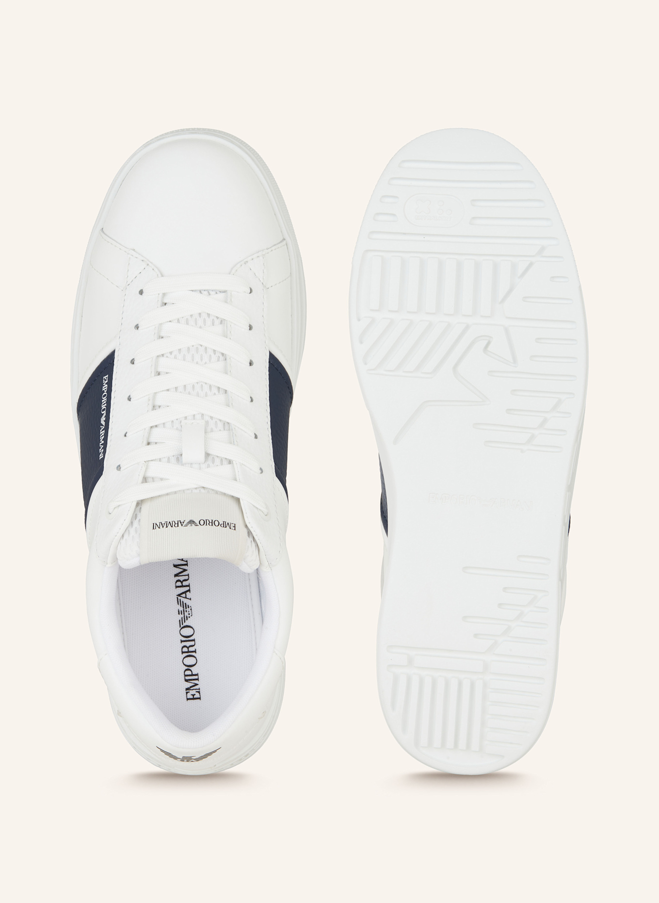 EMPORIO ARMANI Sneaker in weiss dunkelblau