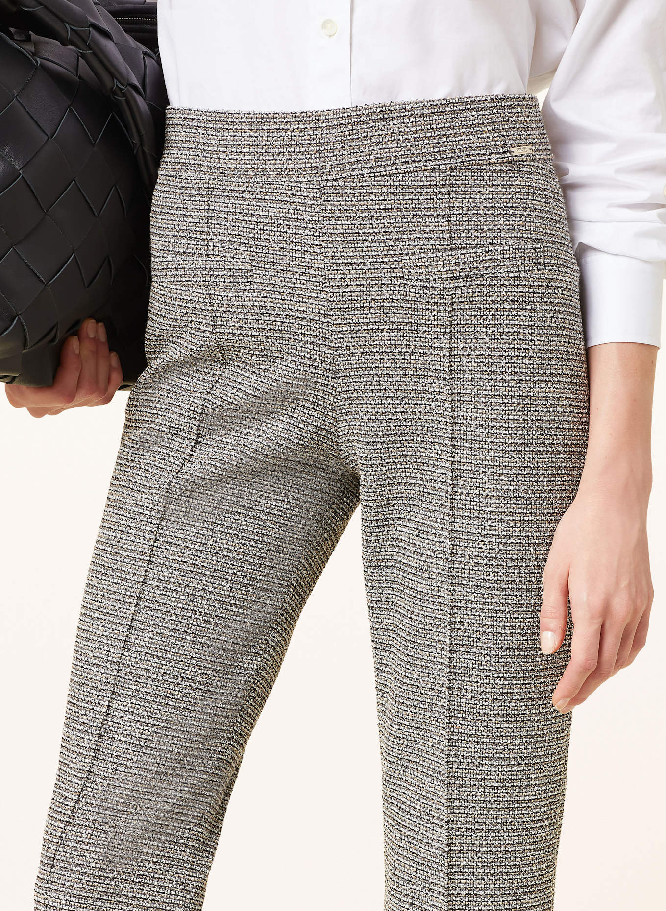 CINQUE Tweed-Hose CIHELGA: SCHWARZ / WEISS / BEIGE