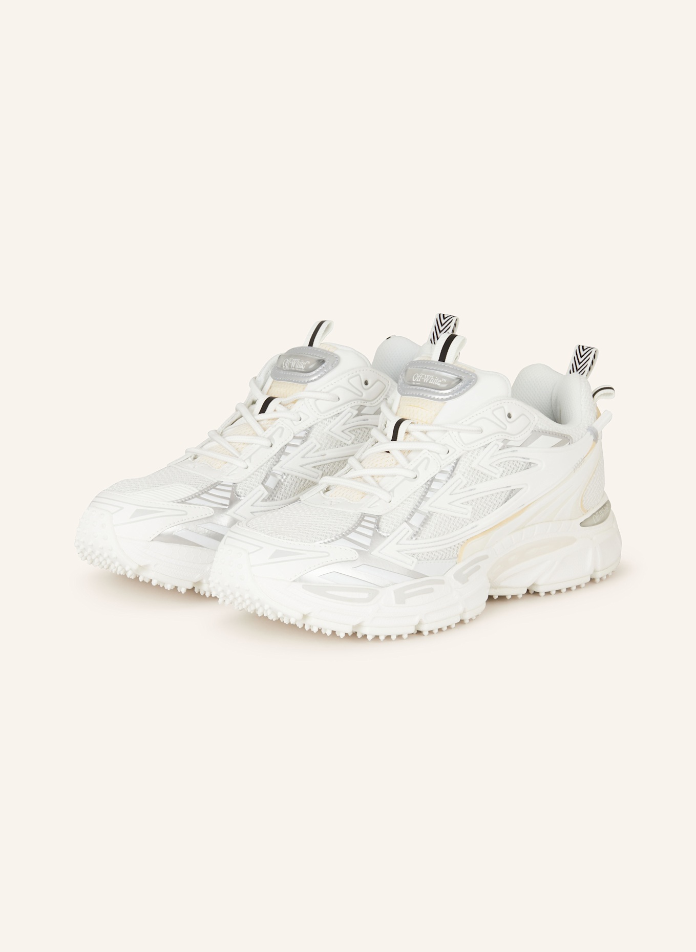 Off-White Sneaker BE RIGHT BACK: WEISS / SILBER