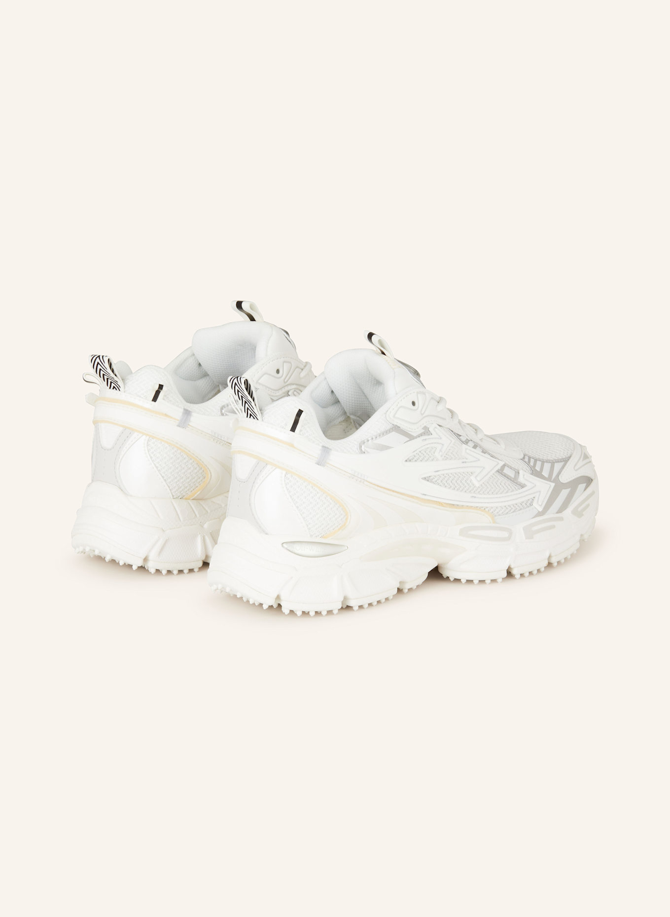 Off-White Sneaker BE RIGHT BACK: WEISS / SILBER