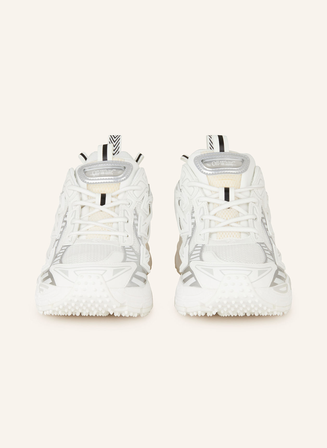 Off-White Sneaker BE RIGHT BACK: WEISS / SILBER