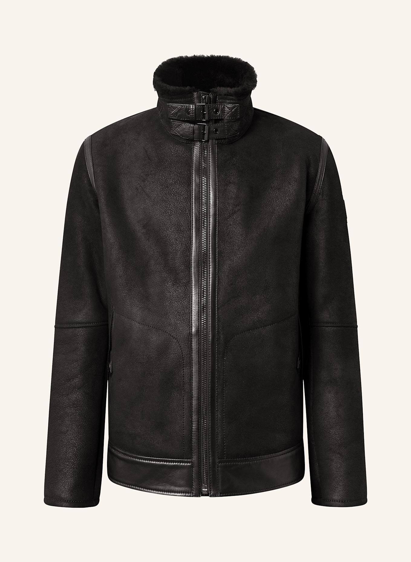 STRELLSON Lederjacke SHELTER: SCHWARZ