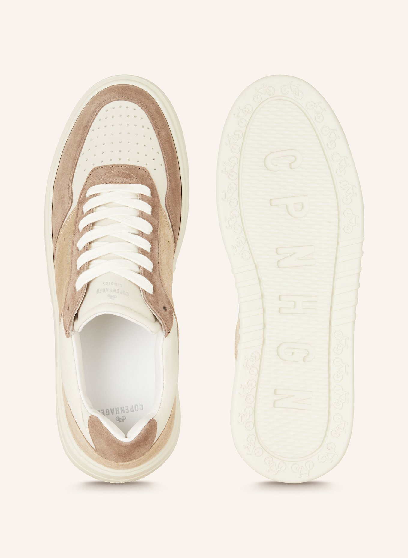 COPENHAGEN sneakers constituci CPH1M: CREAM/ BROWN/ LIGHT BROWN