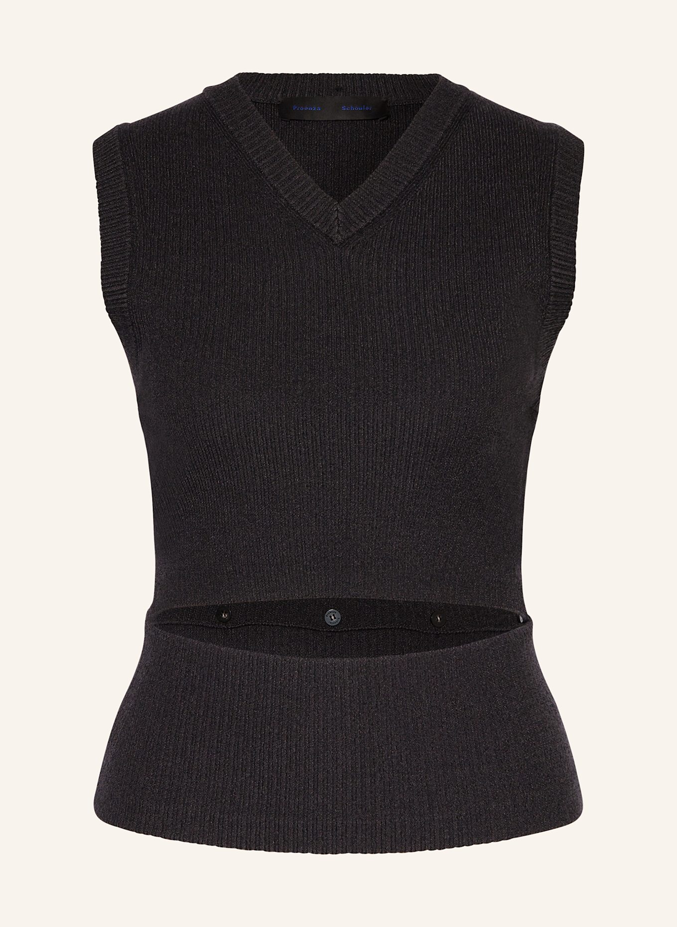 Proenza Schouler Pullunder mit abnehmbarem Saum: DUNKELGRAU