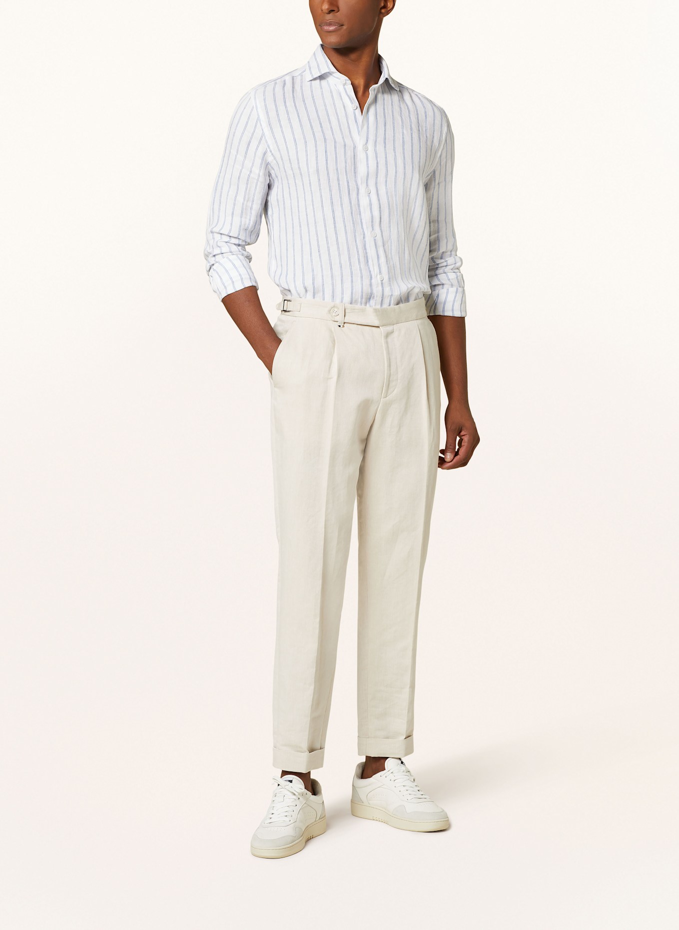 REISS Leinenhemd RUBAN Regular Fit, Farbe: WEISS/ HELLBLAU (Bild 2)