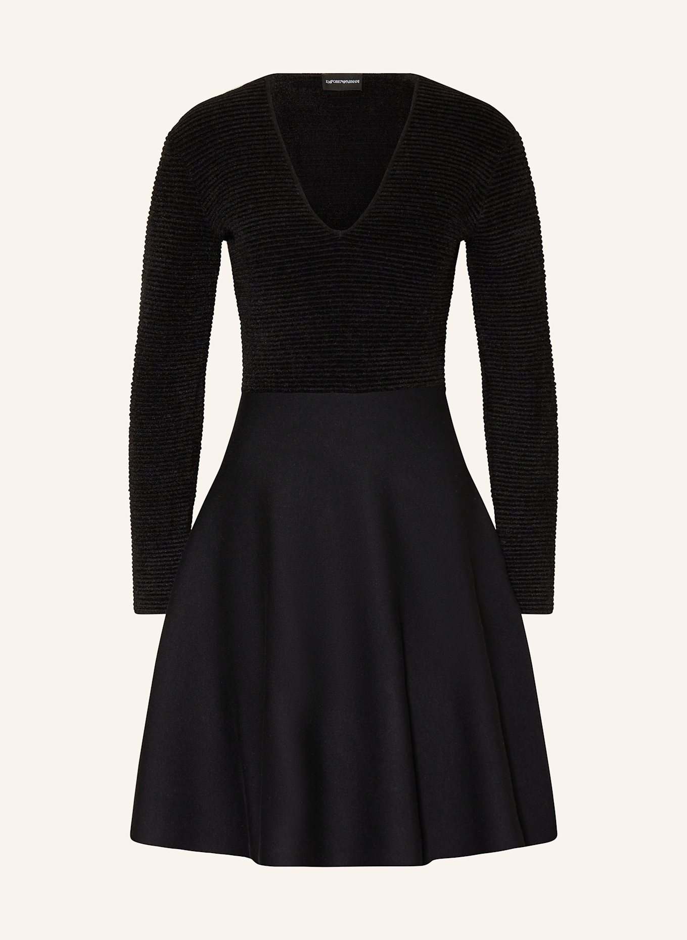 EMPORIO ARMANI Strickkleid: SCHWARZ